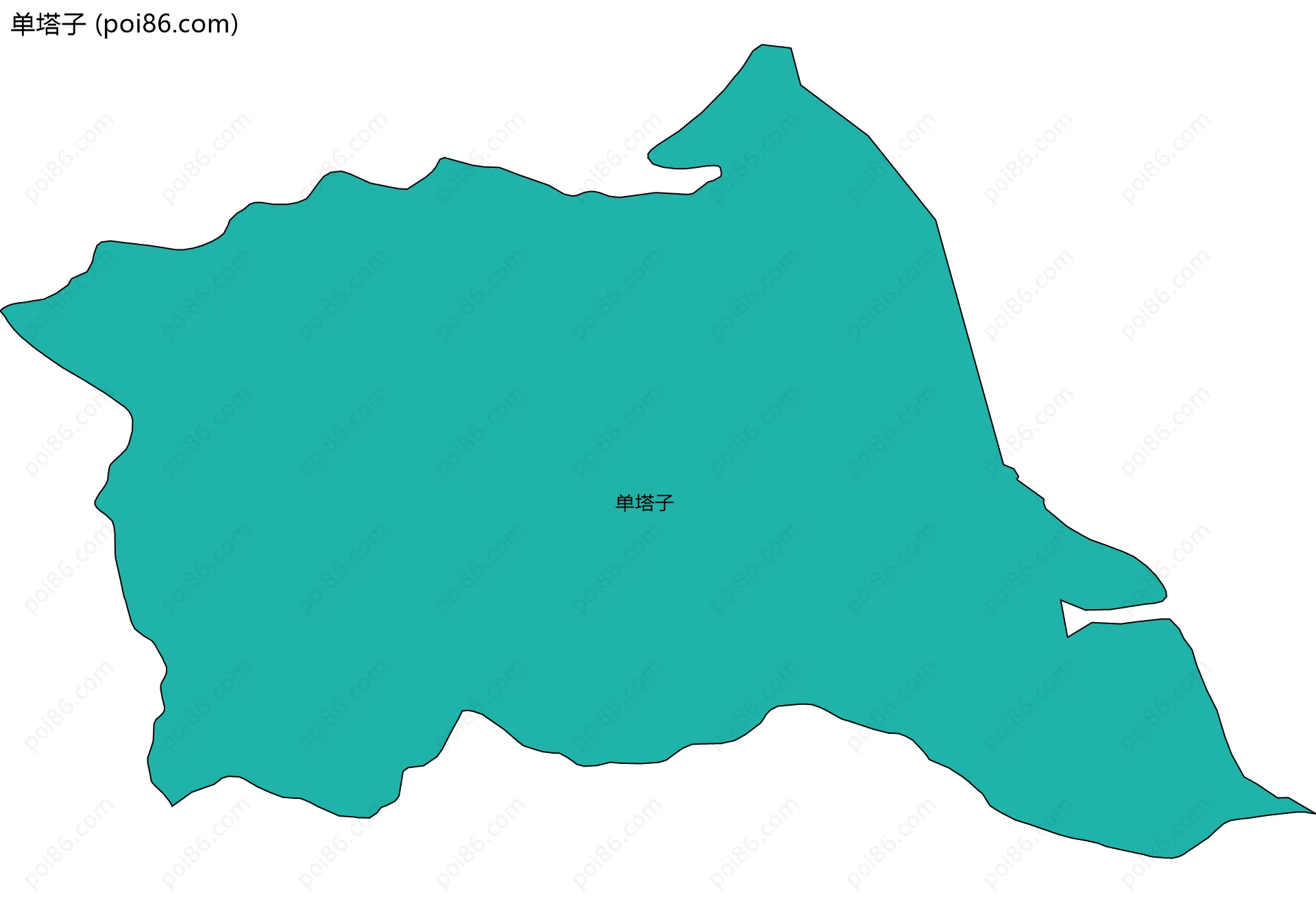 单塔子边界地图