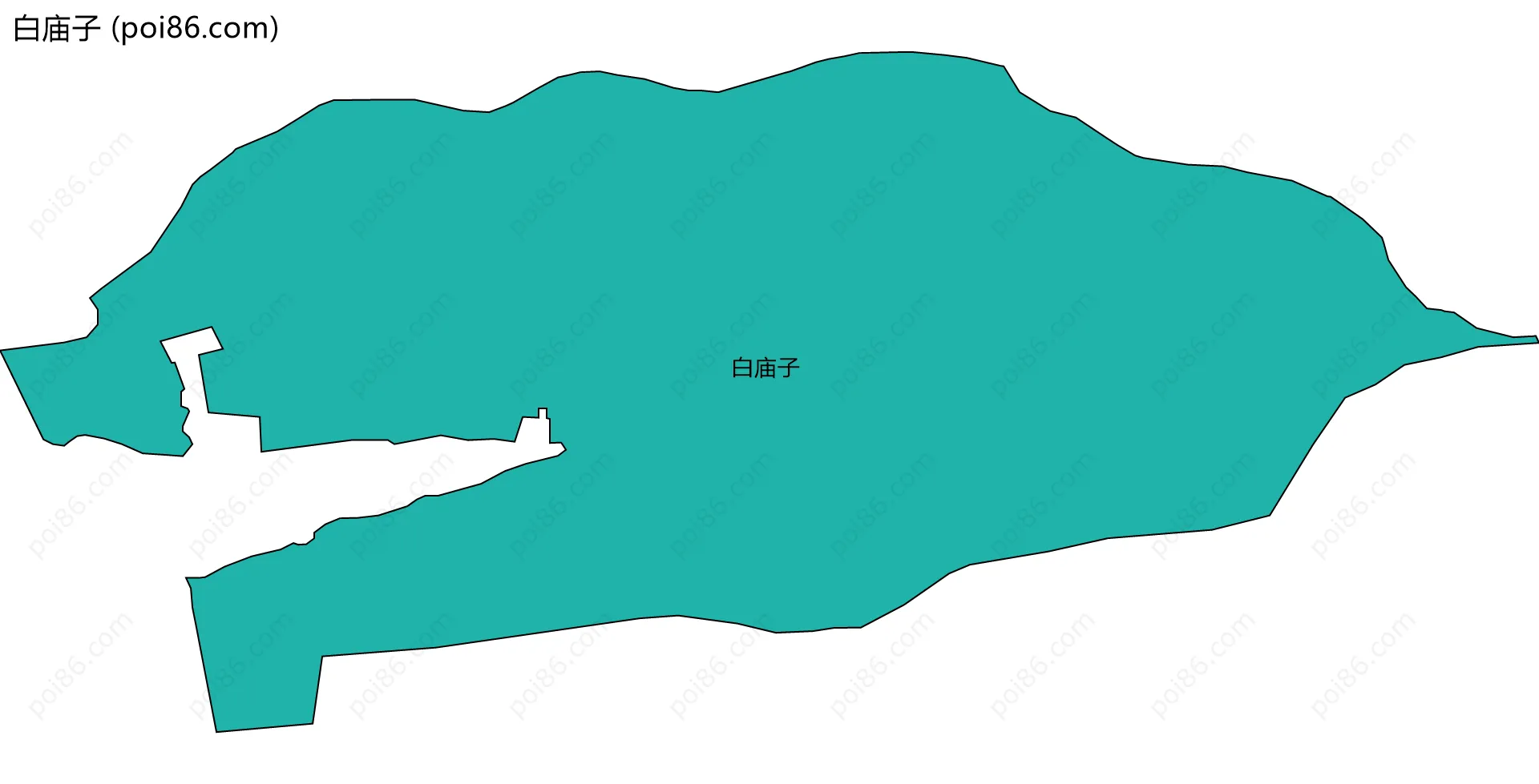 白庙子边界地图