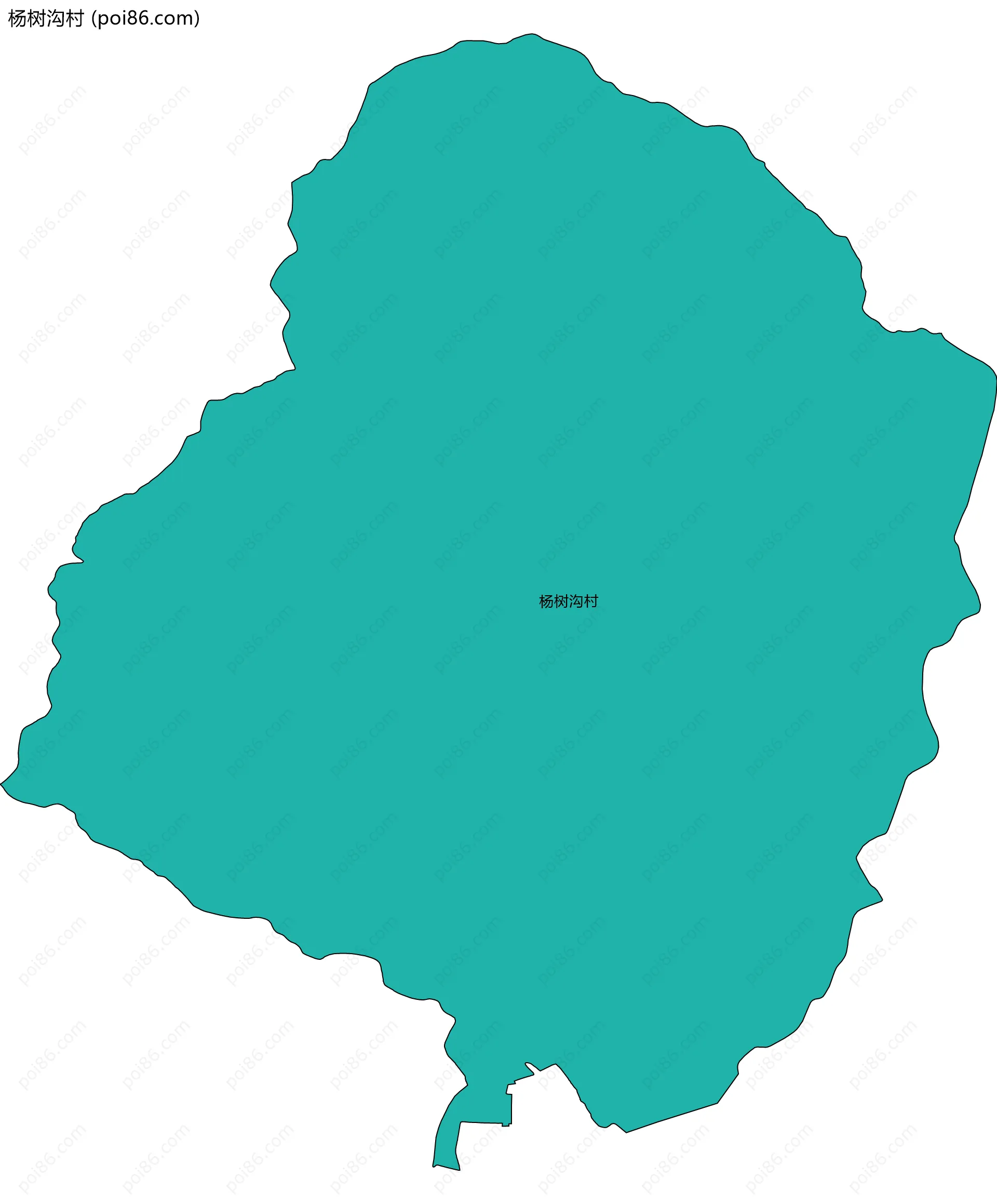 杨树沟村边界地图