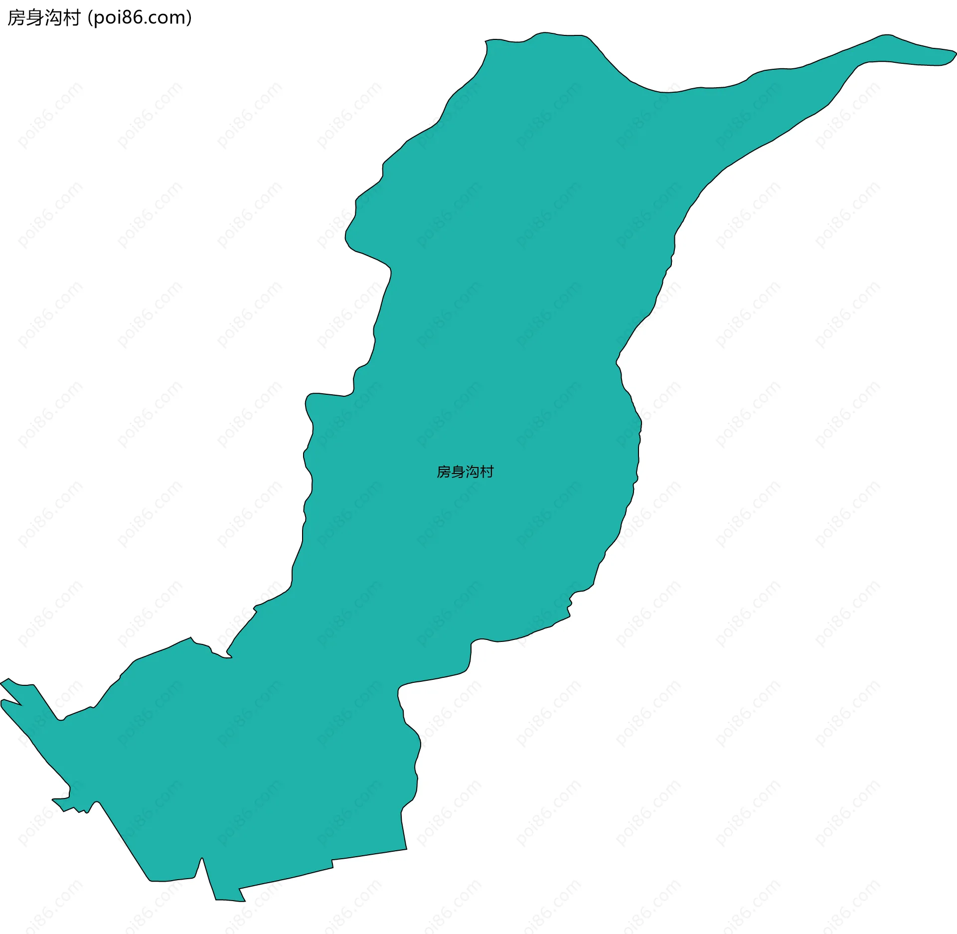 房身沟村边界地图