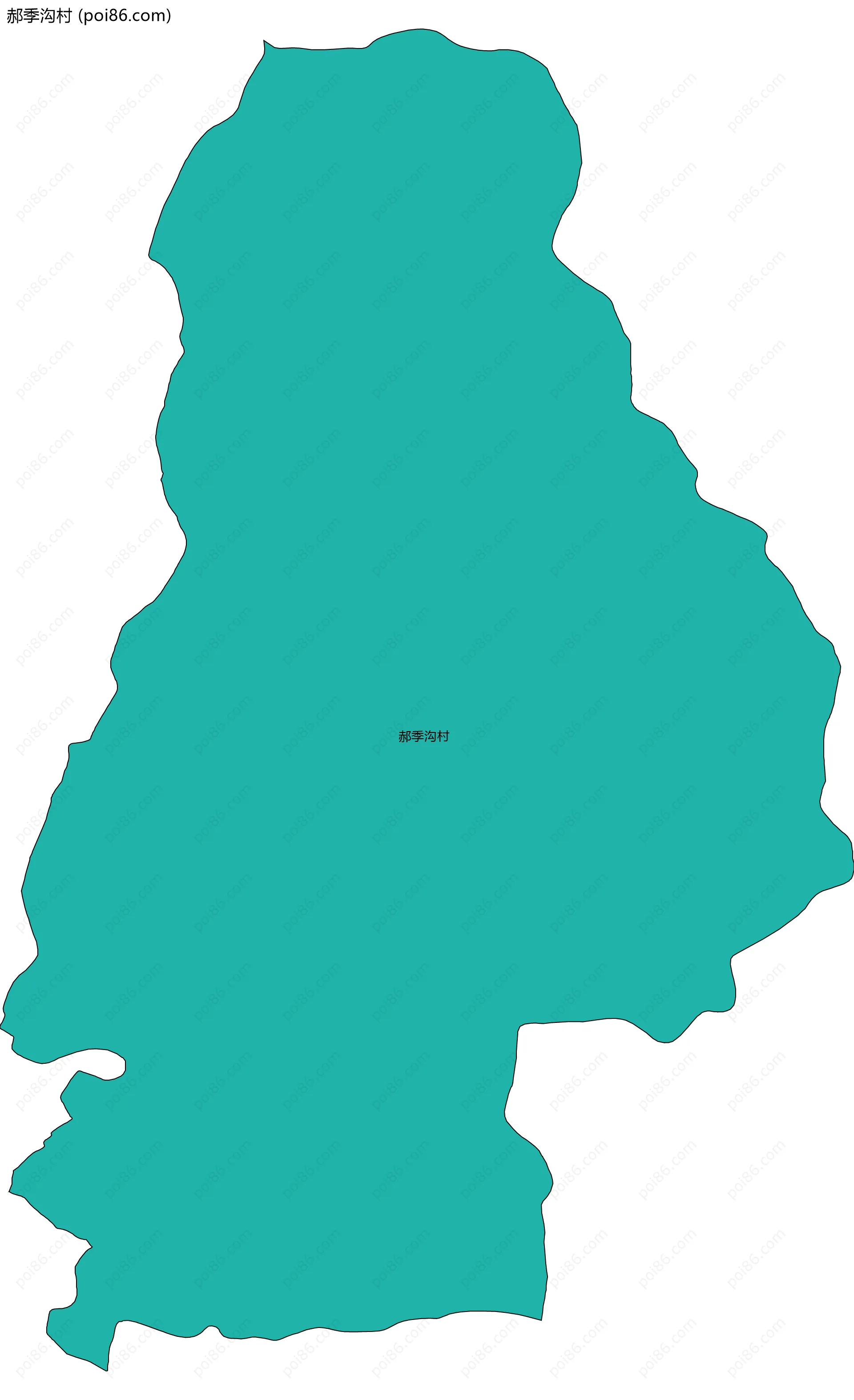 郝季沟村边界地图