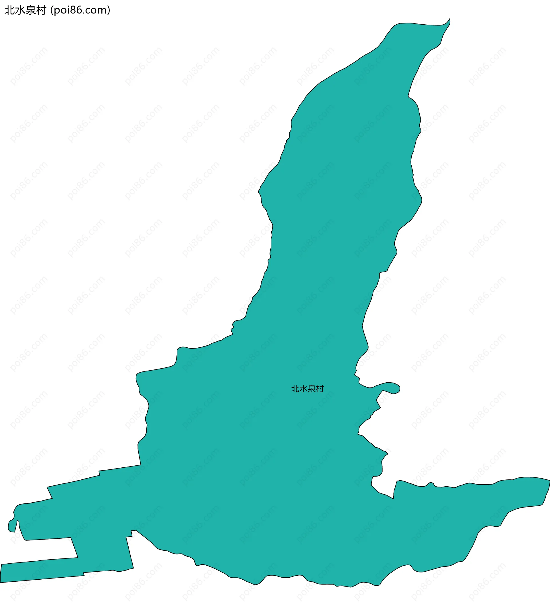 北水泉村边界地图