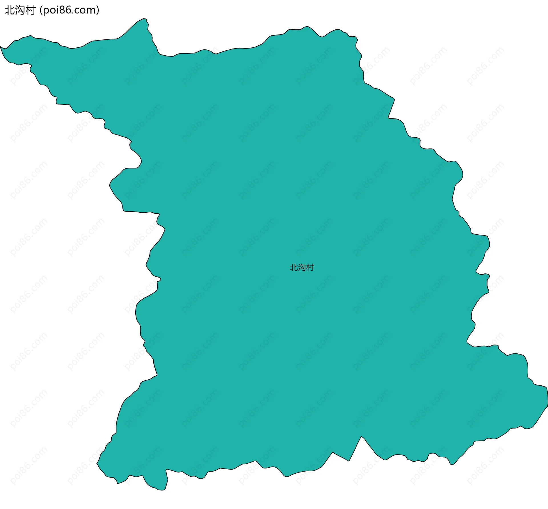 北沟村边界地图