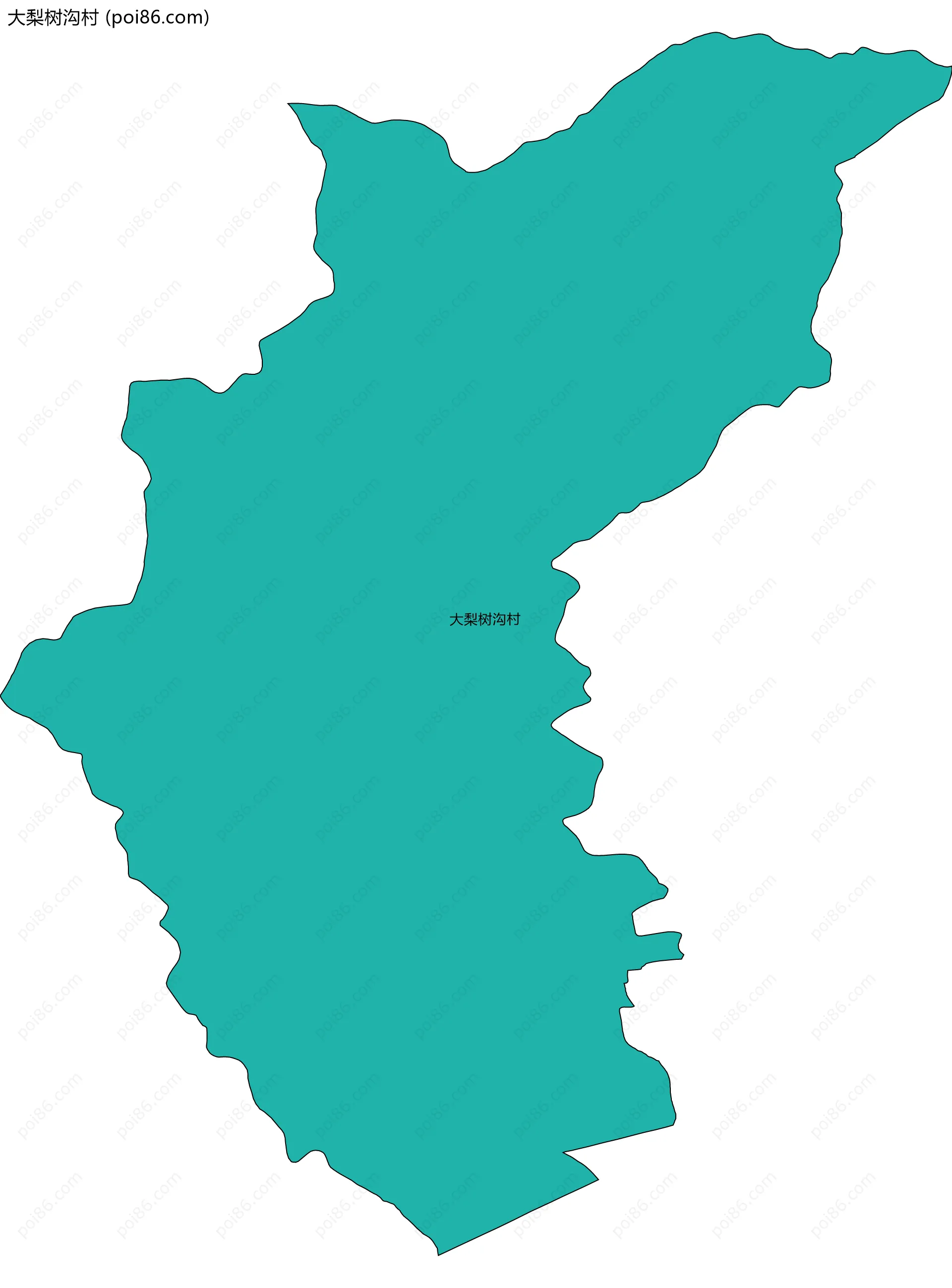 大梨树沟村边界地图