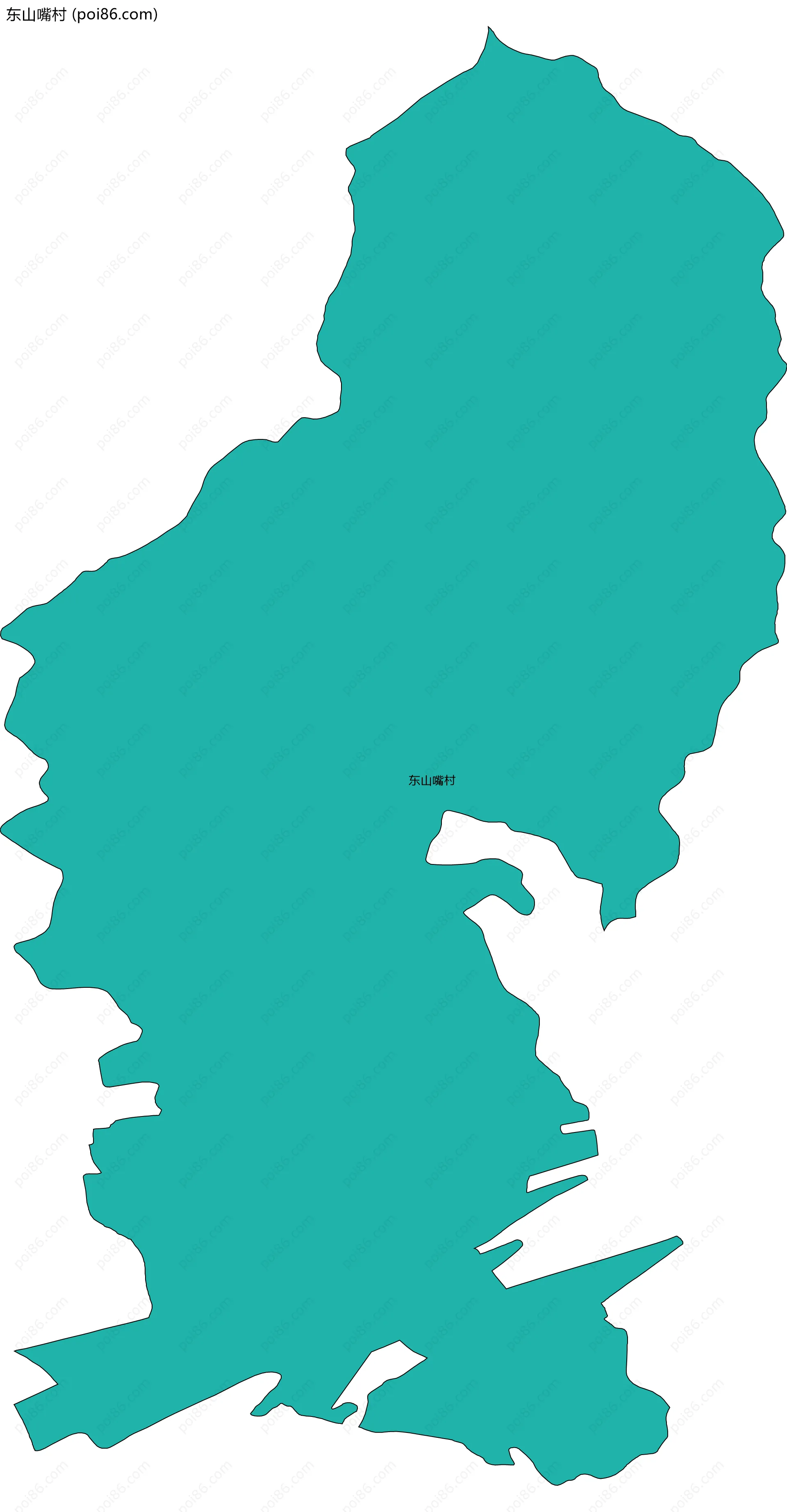 东山嘴村边界地图