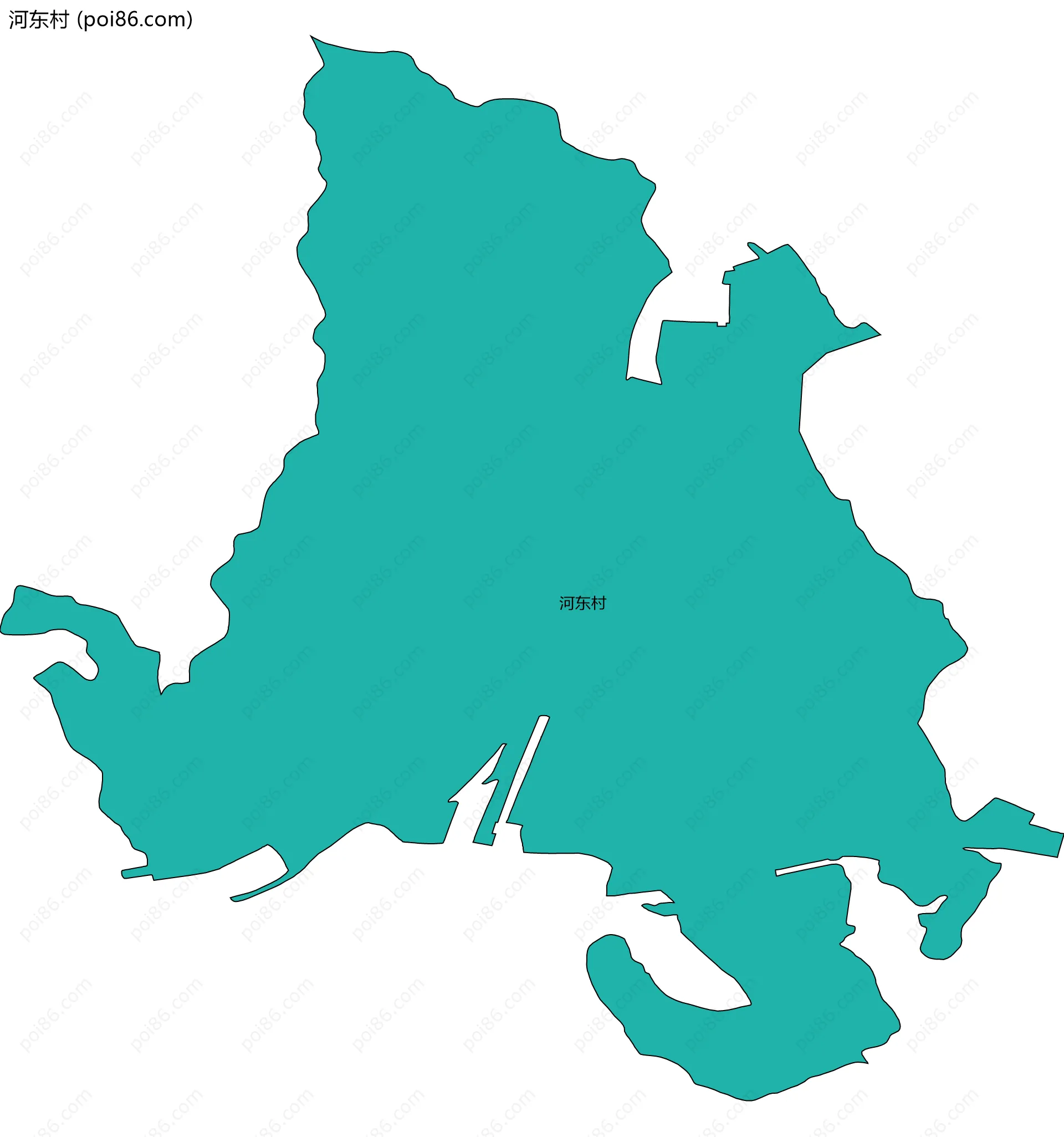 河东村边界地图