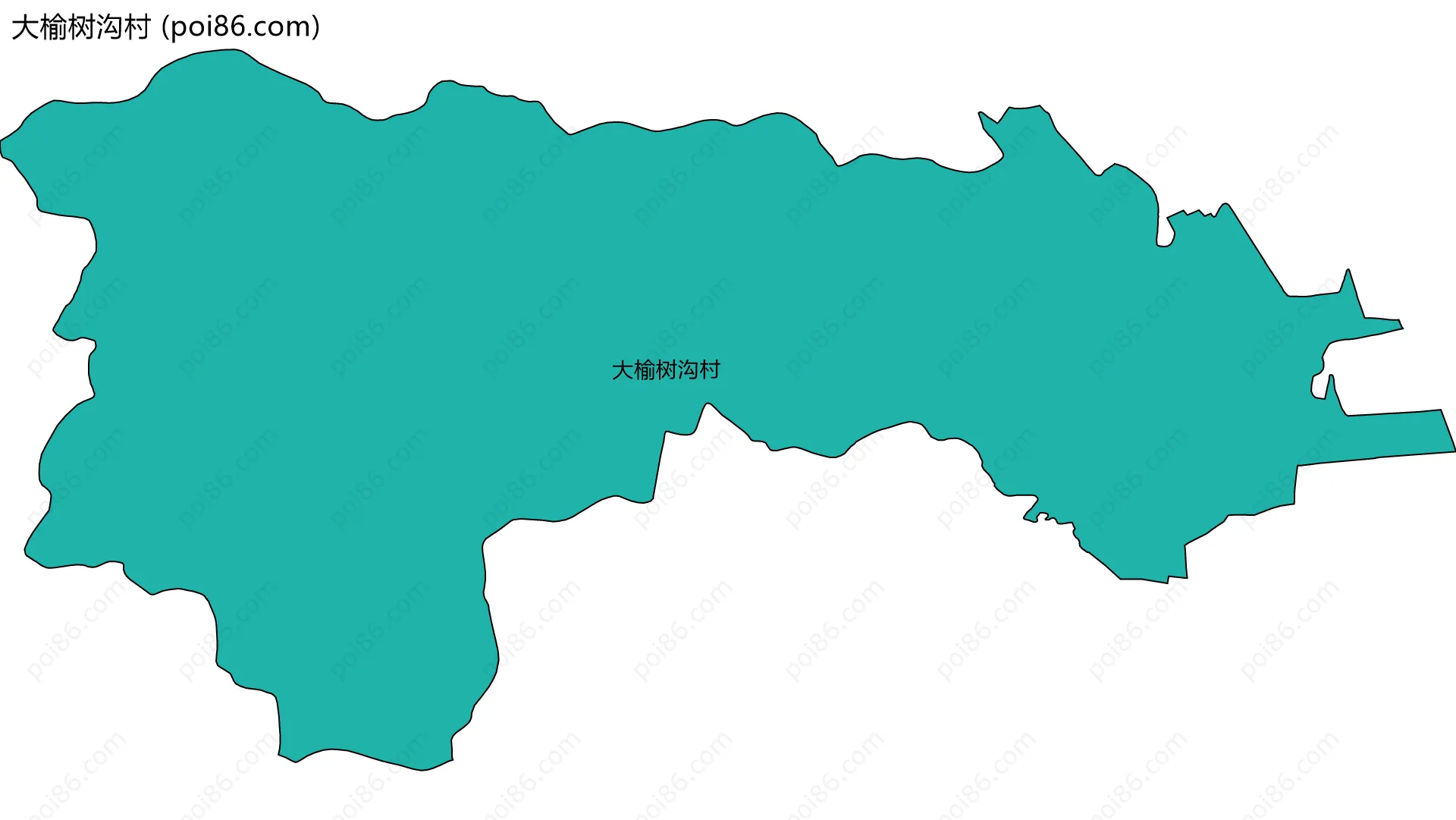 大榆树沟村边界地图