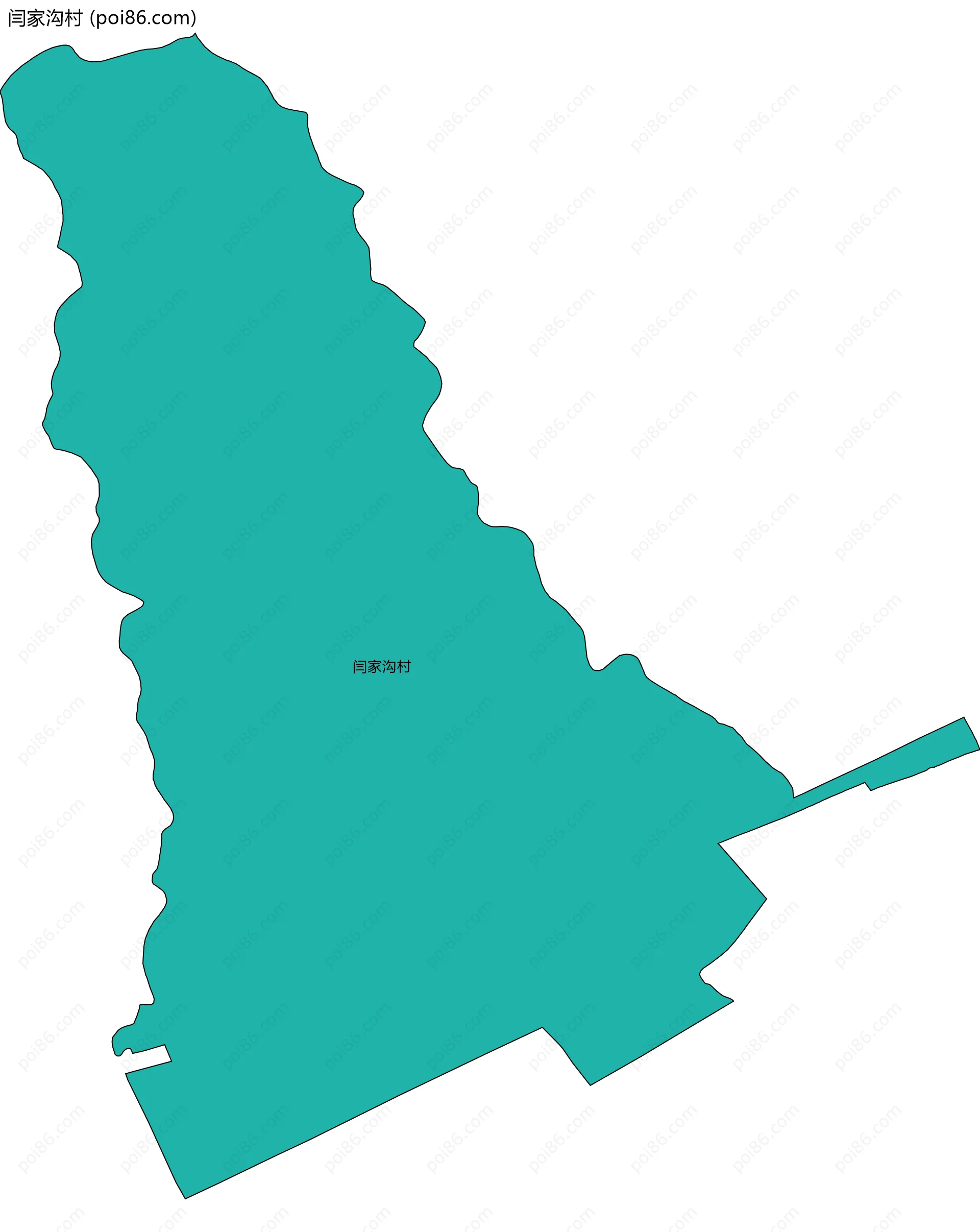 闫家沟村边界地图