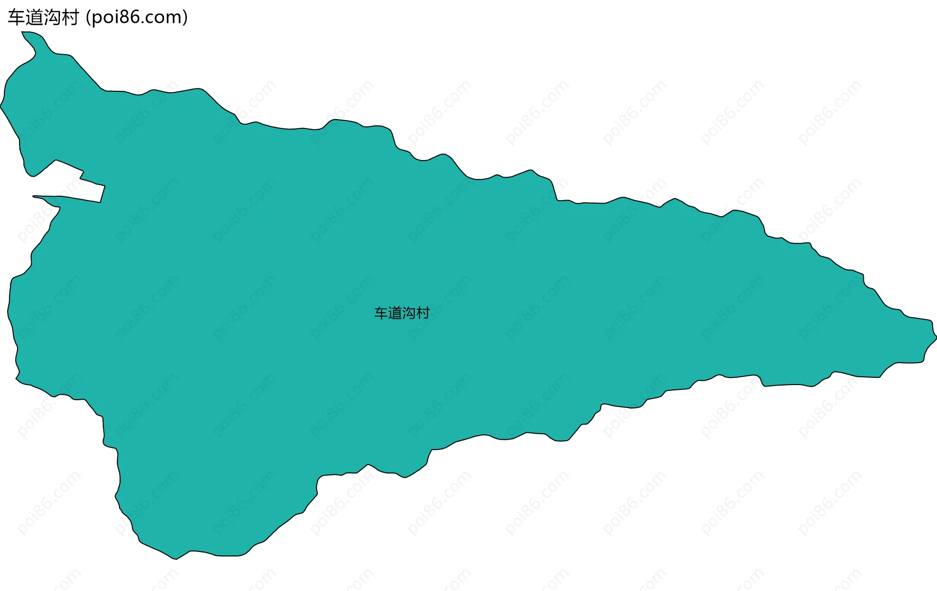 车道沟村边界地图
