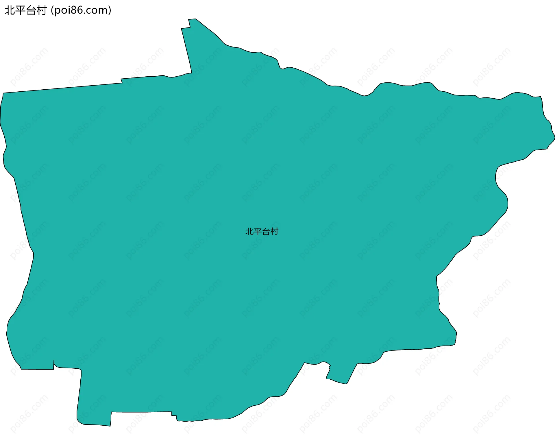 北平台村边界地图