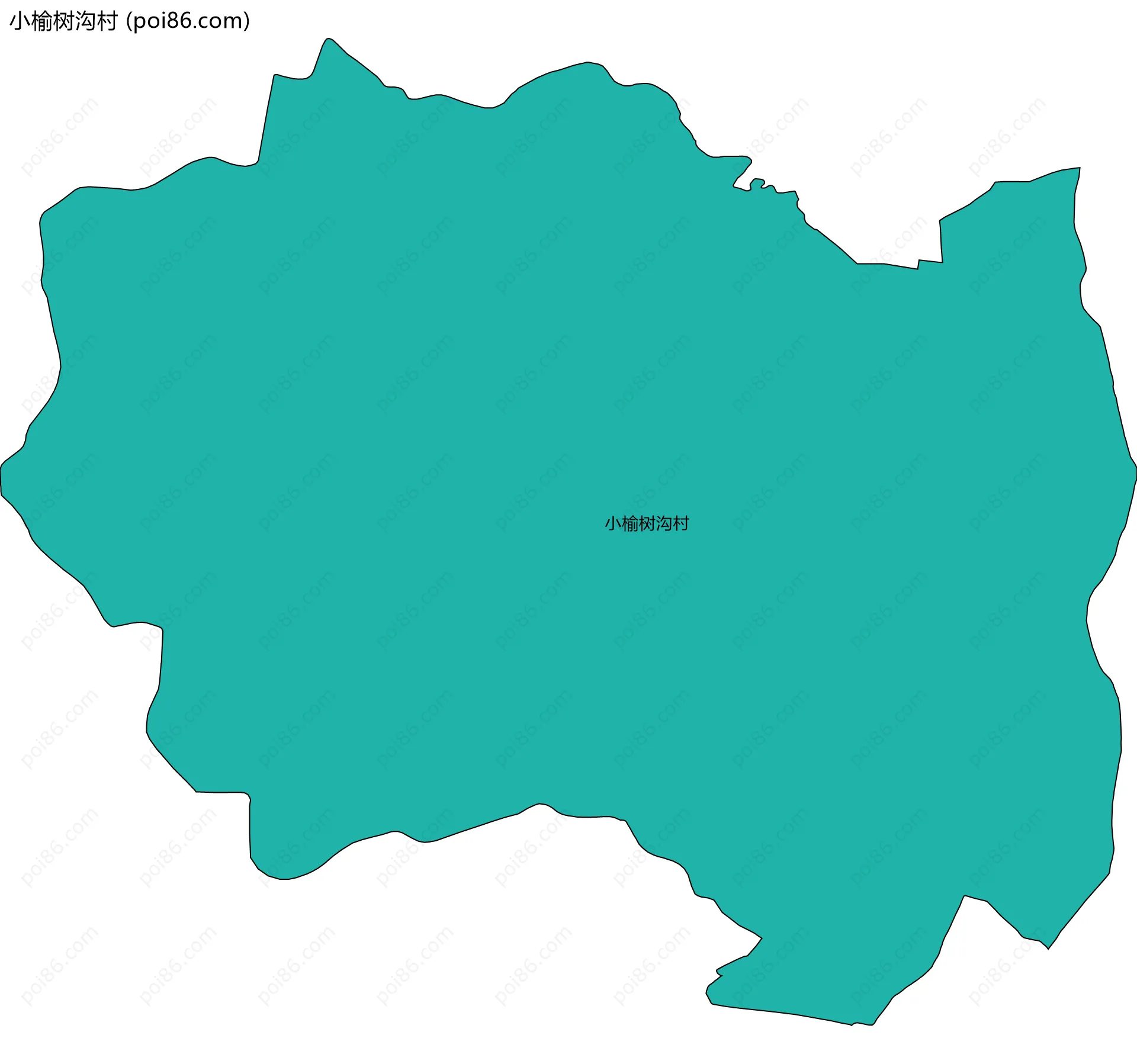 小榆树沟村边界地图