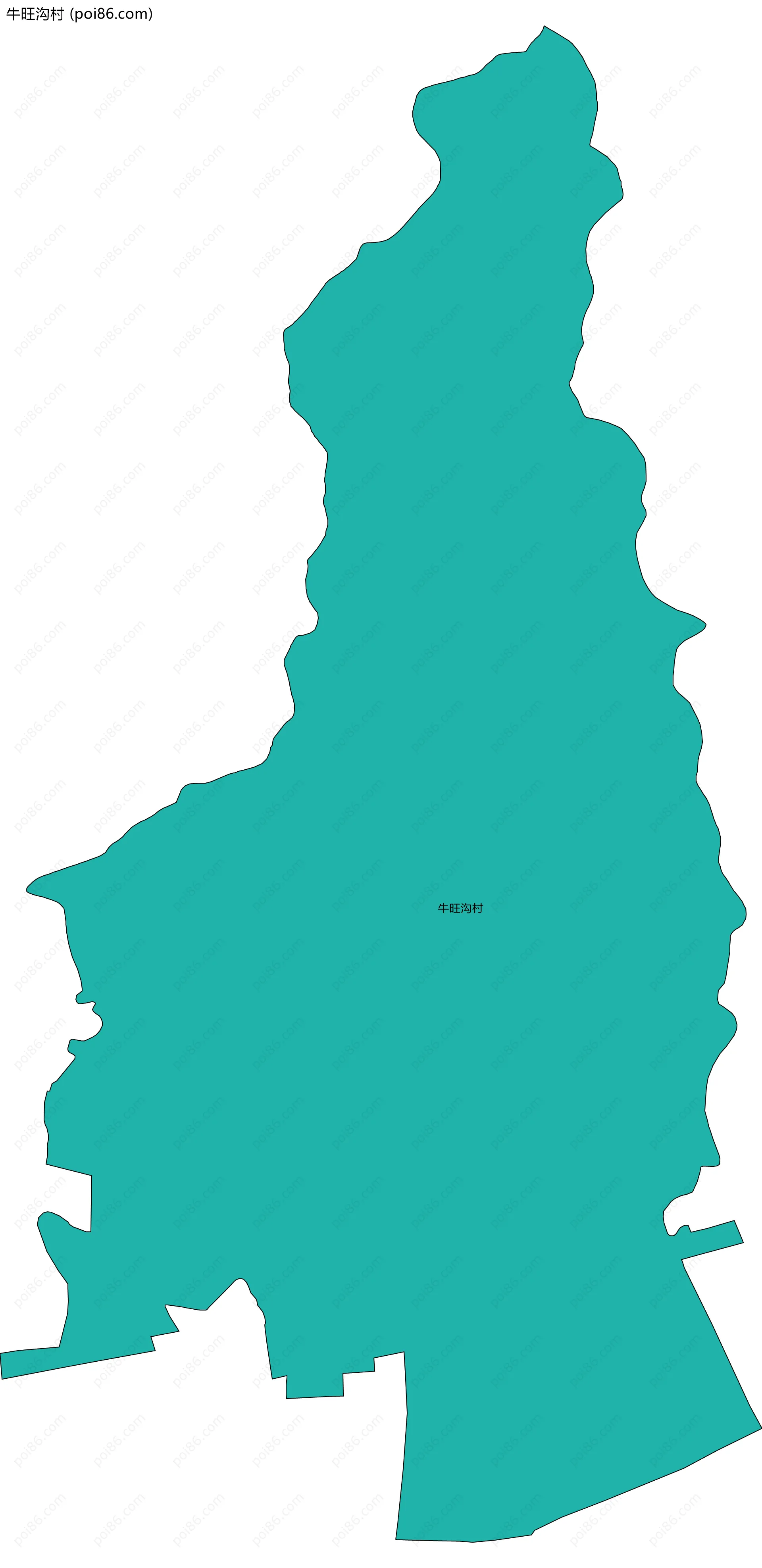 牛旺沟村边界地图