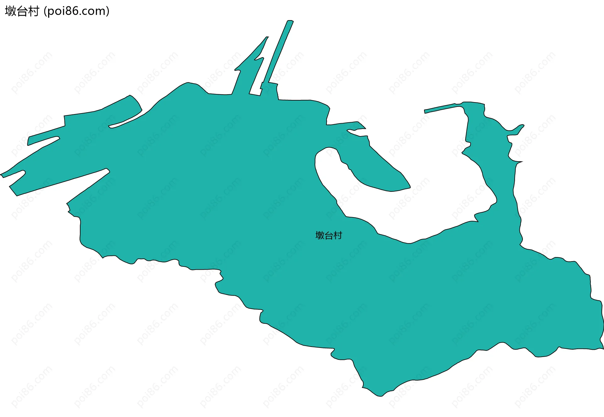 墩台村边界地图