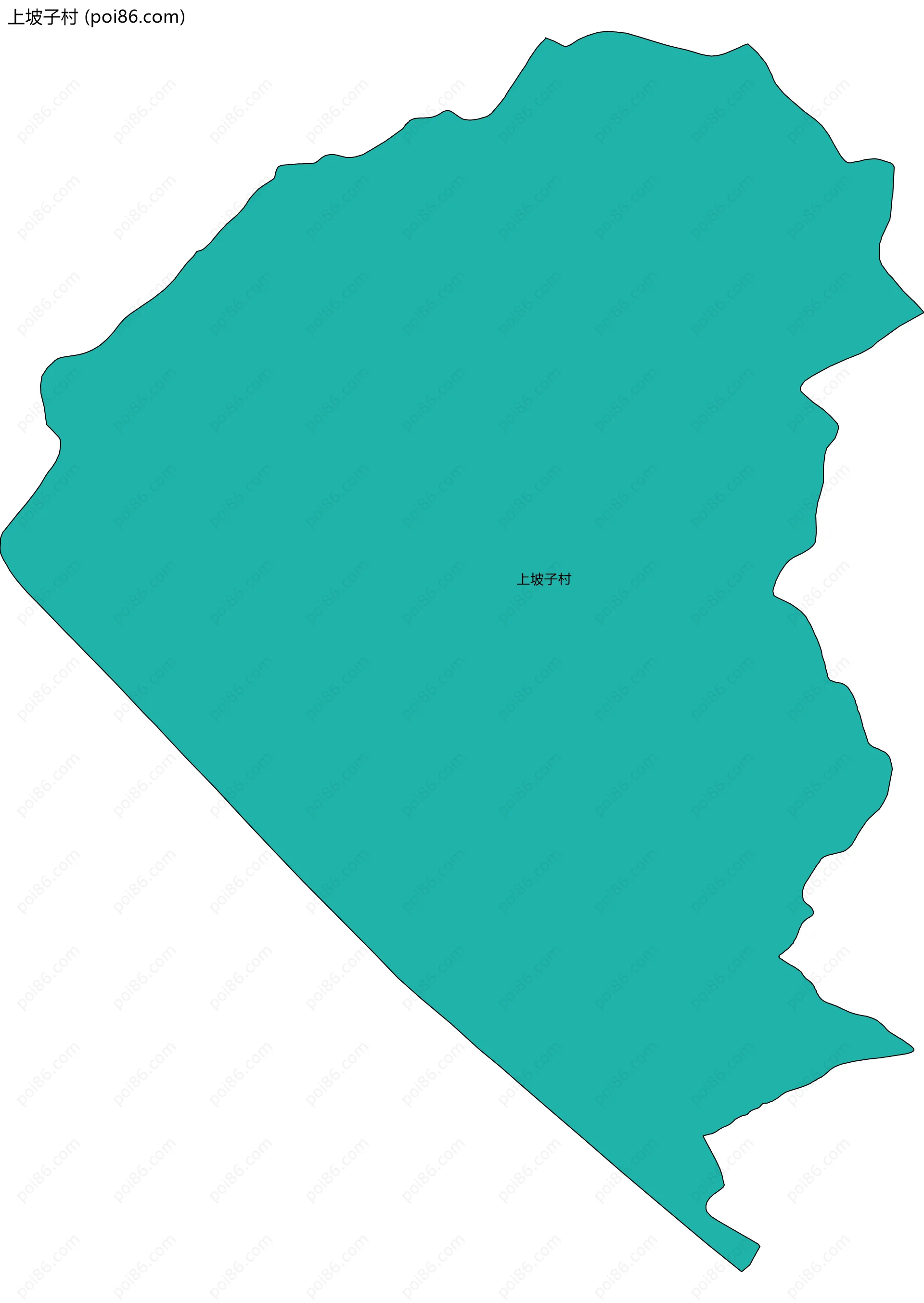 上坡子村边界地图