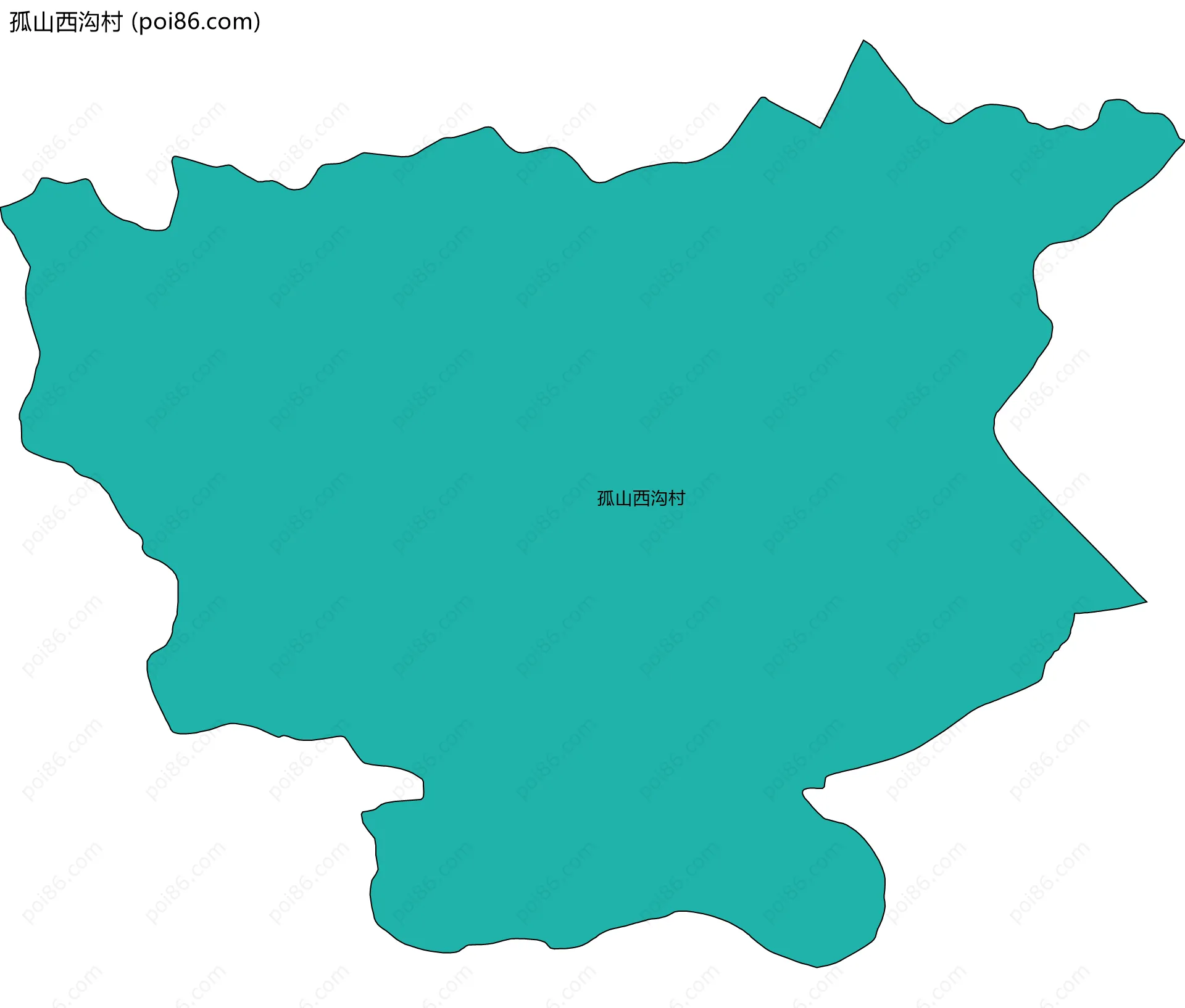 孤山西沟村边界地图