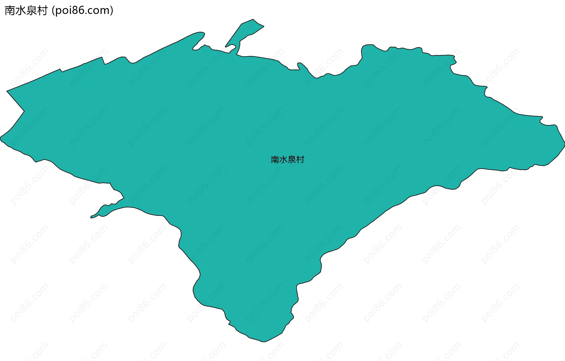 南水泉村边界地图