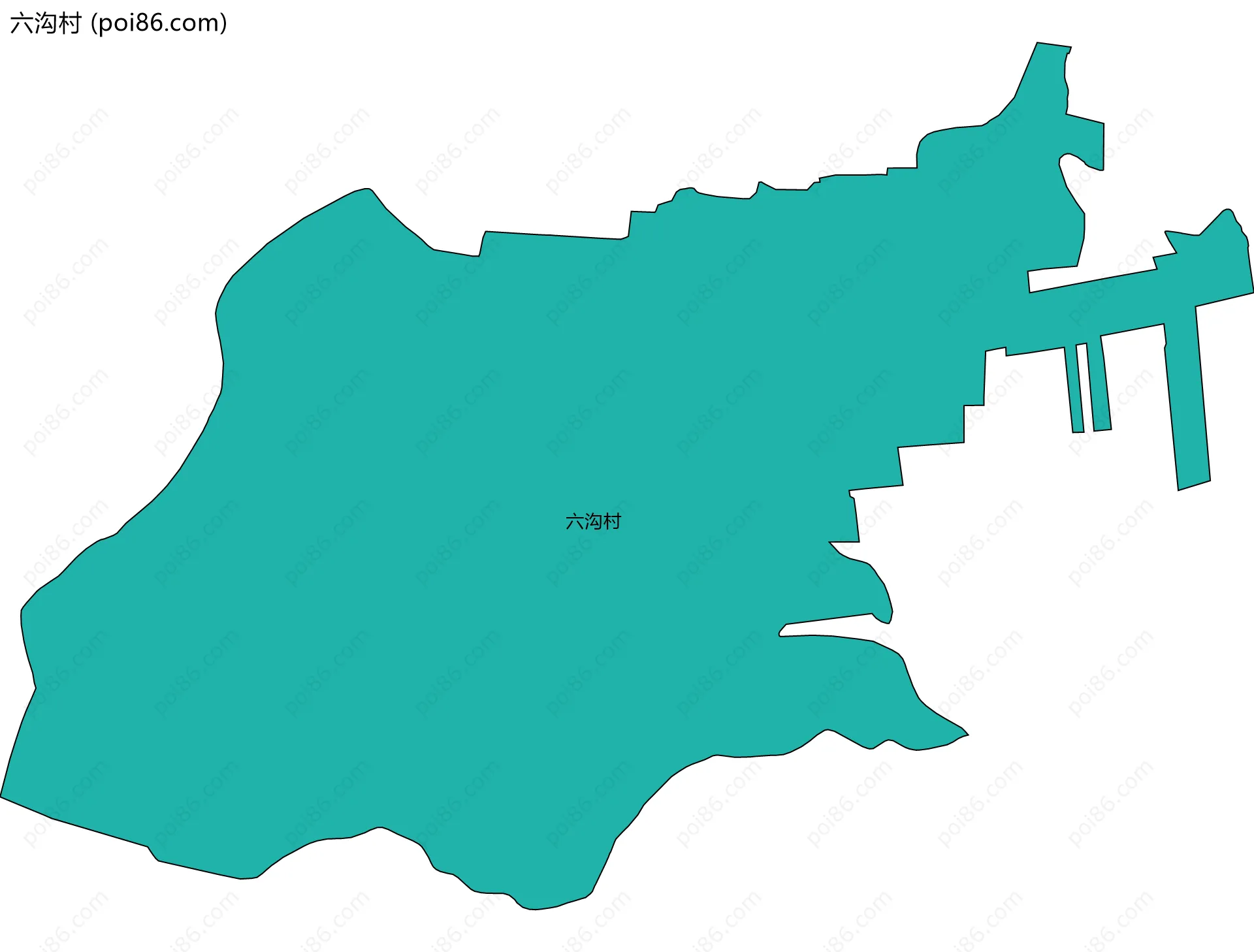 六沟村边界地图