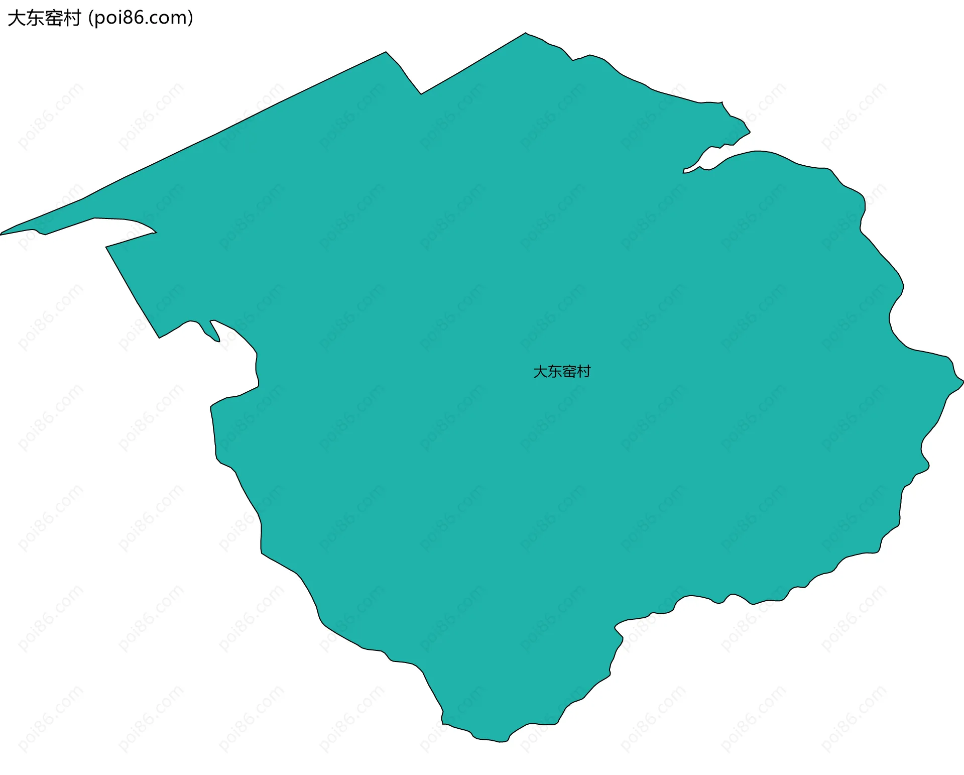 大东窑村边界地图