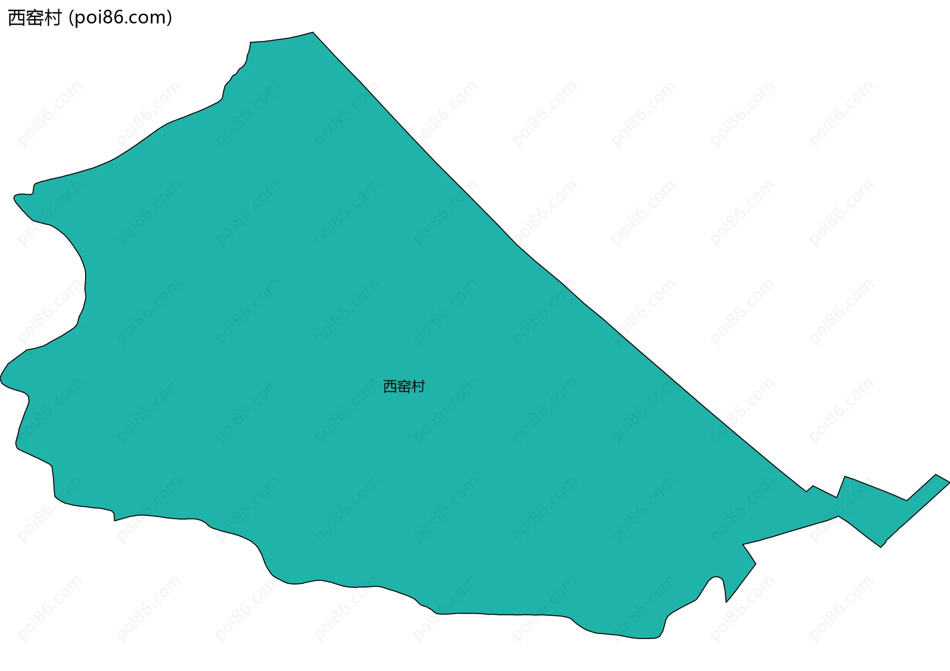 西窑村边界地图