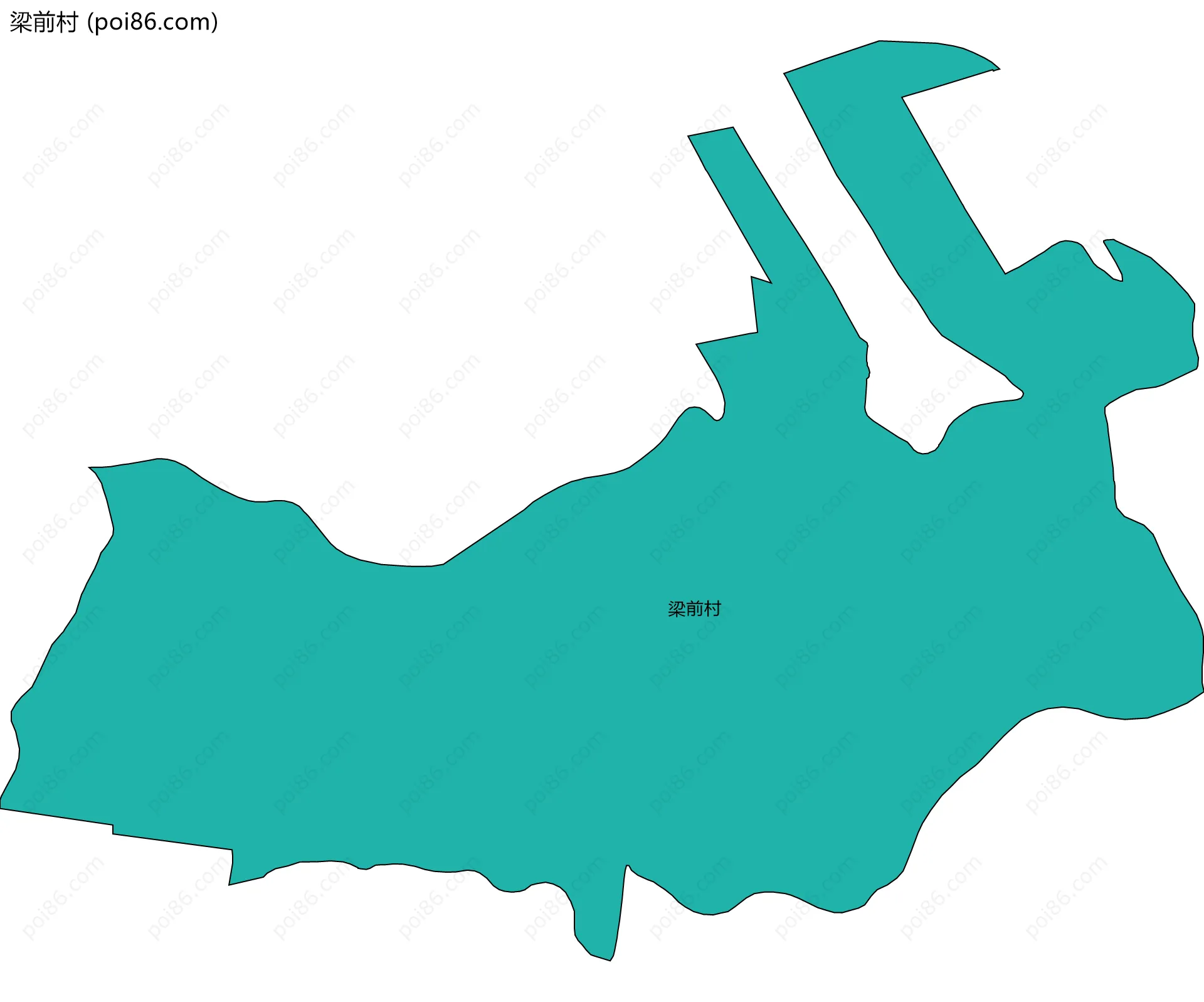 梁前村边界地图