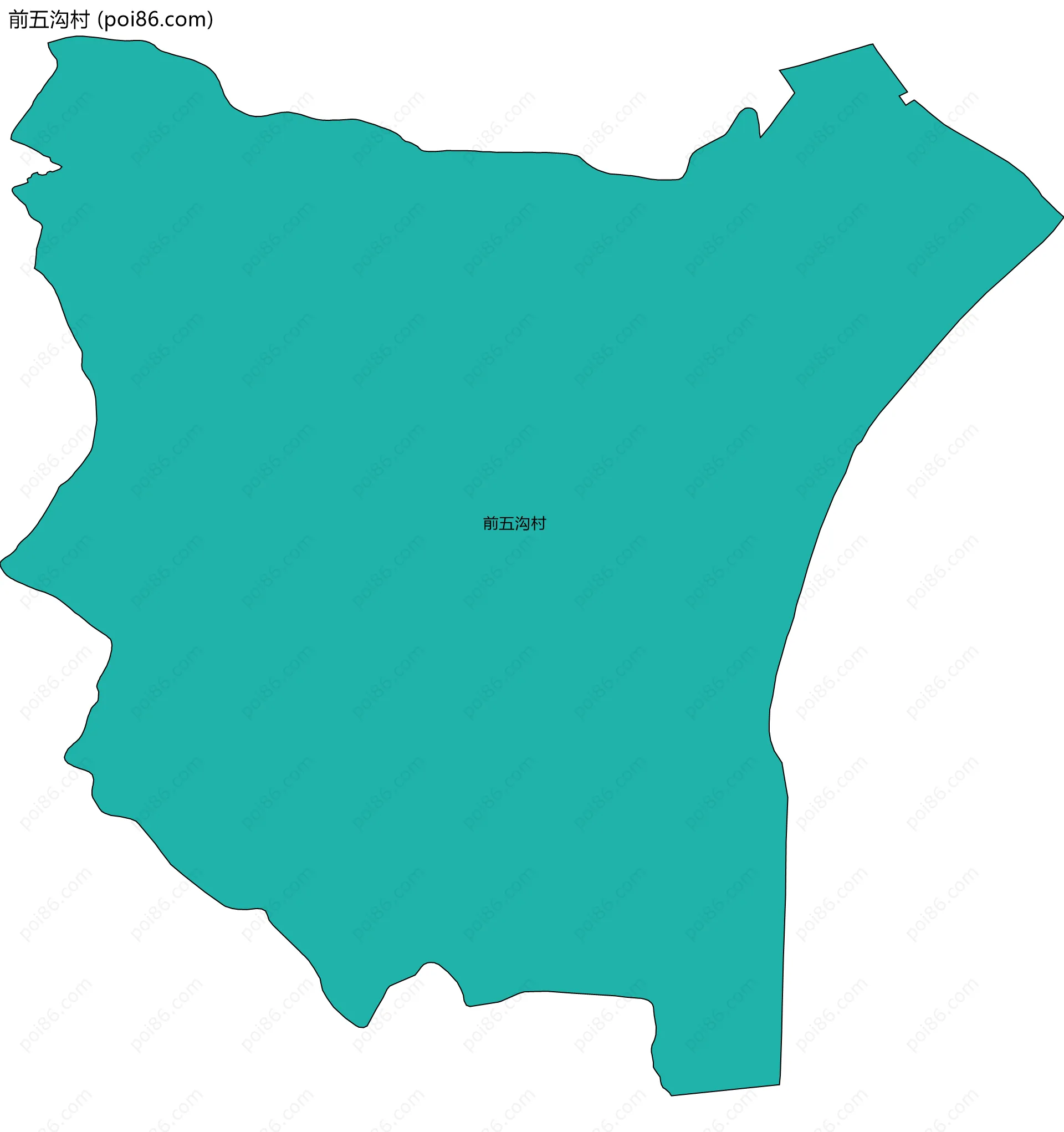 前五沟村边界地图