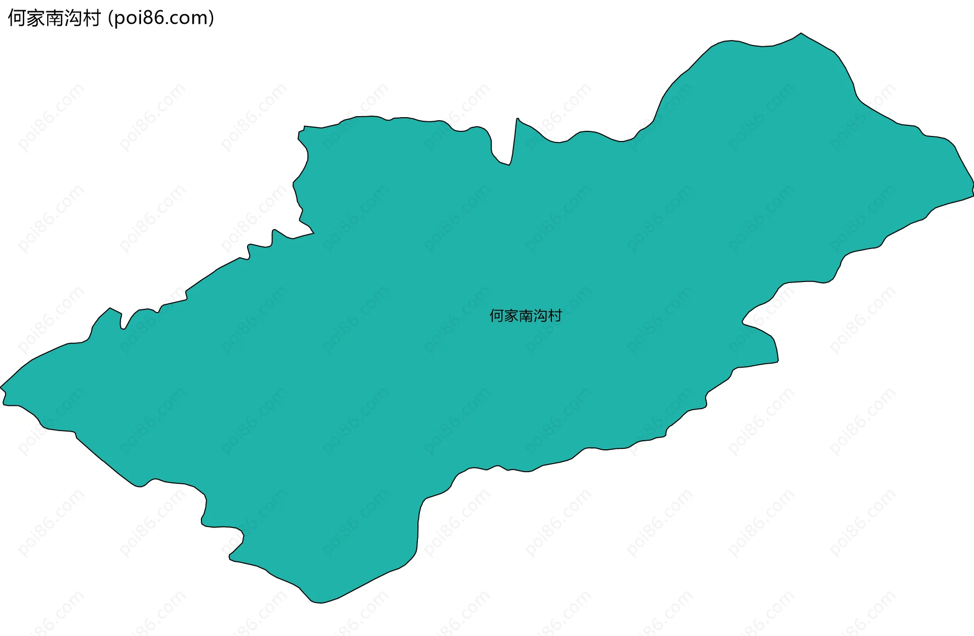 何家南沟村边界地图