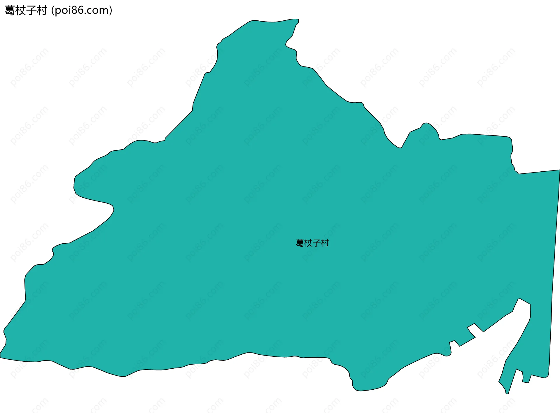 葛杖子村边界地图