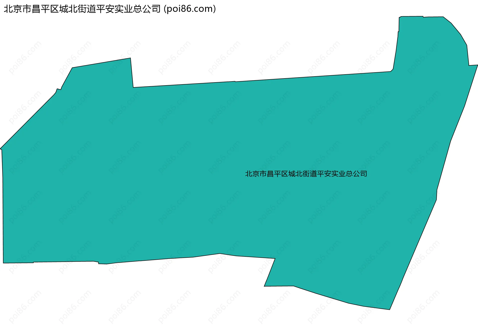 北京市昌平区城北街道平安实业总公司边界地图