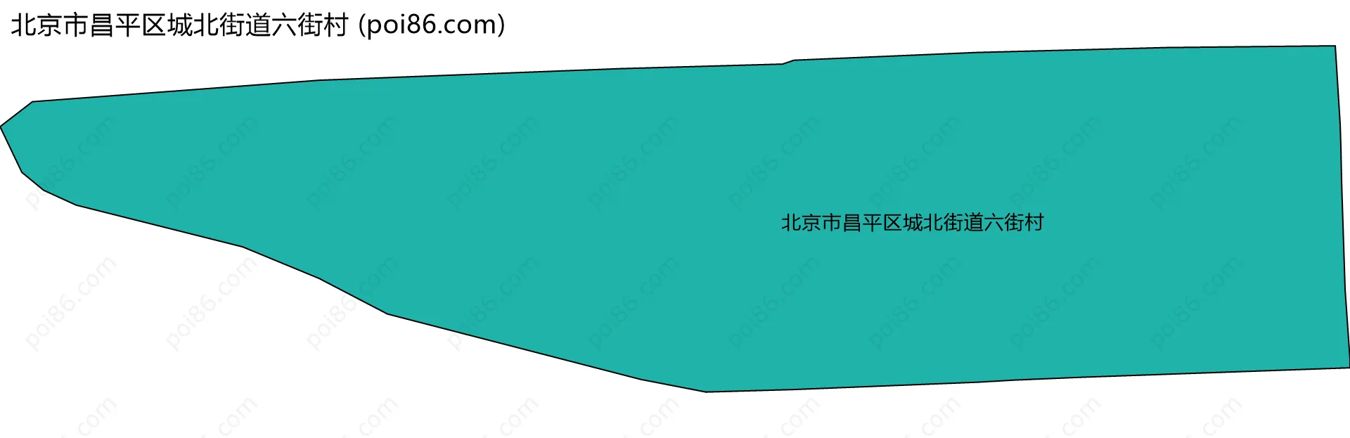 北京市昌平区城北街道六街村边界地图