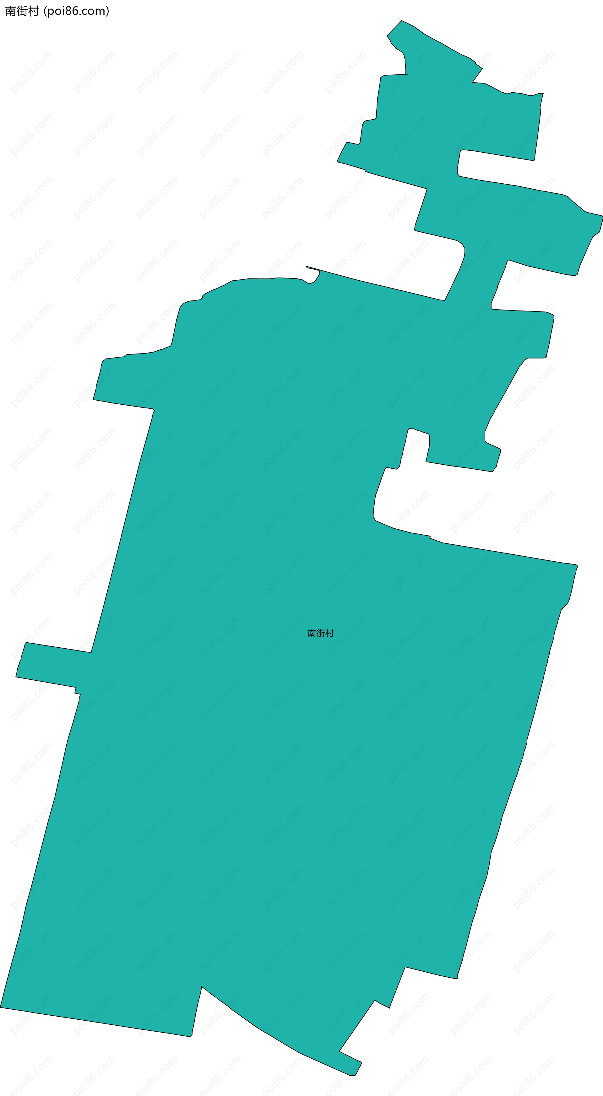 南街村边界地图