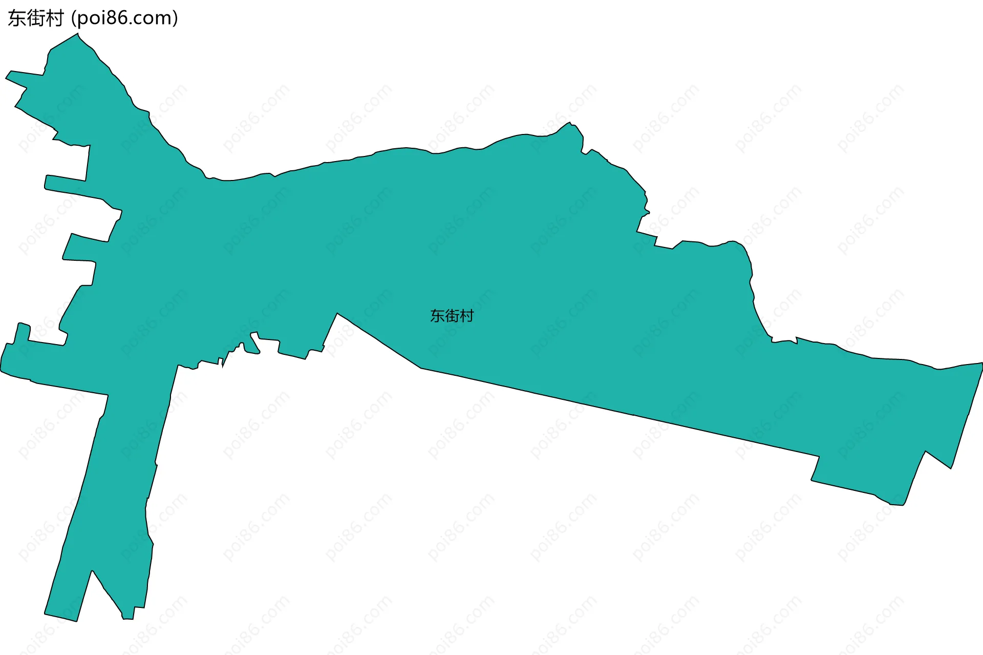 东街村边界地图