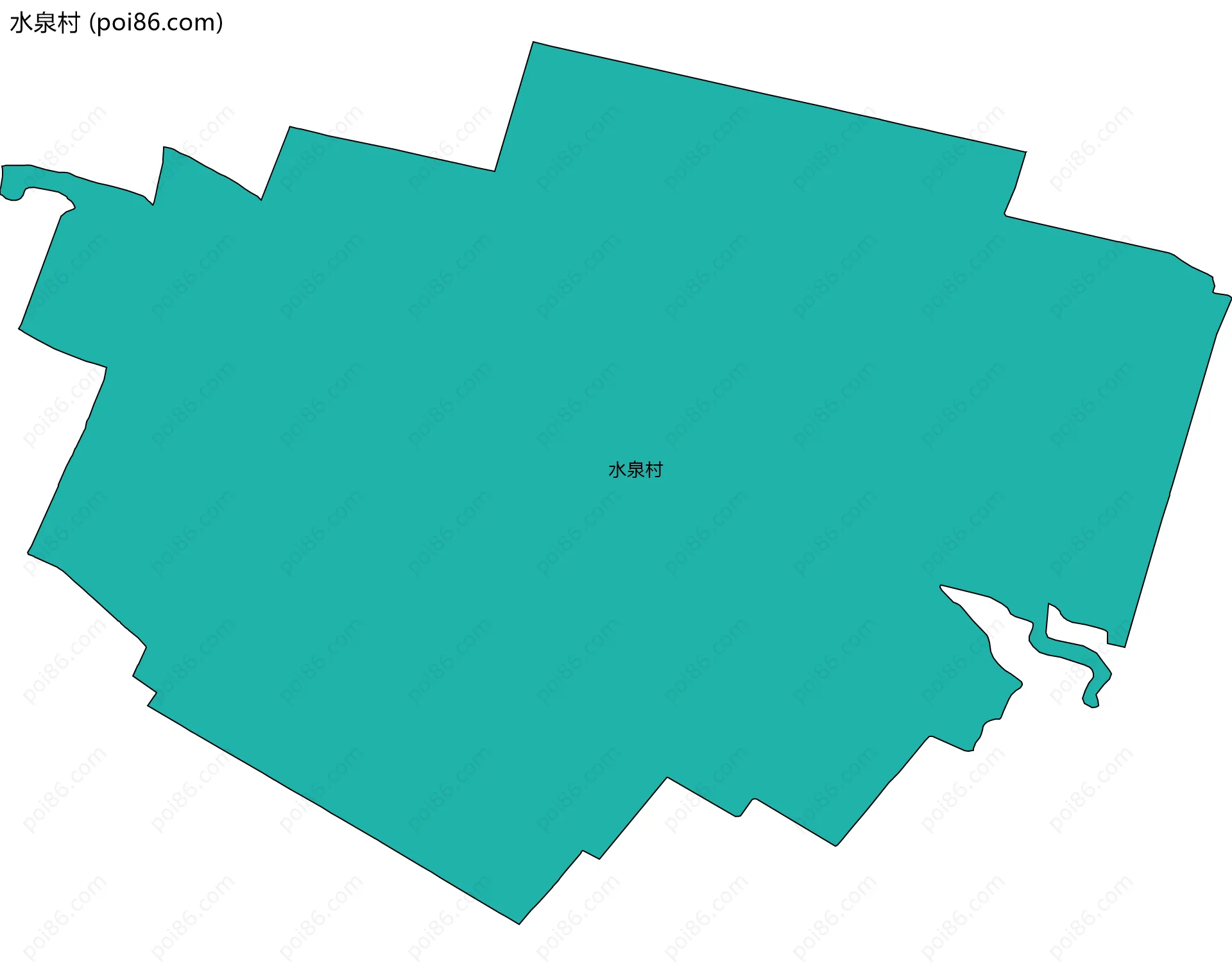 水泉村边界地图