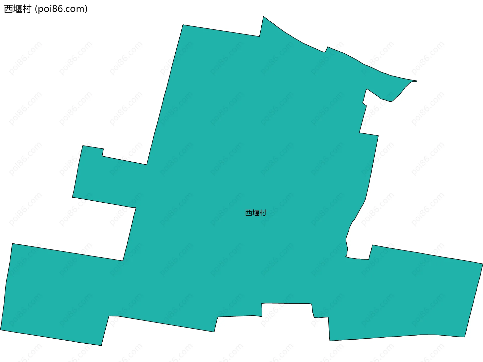 西堰村边界地图
