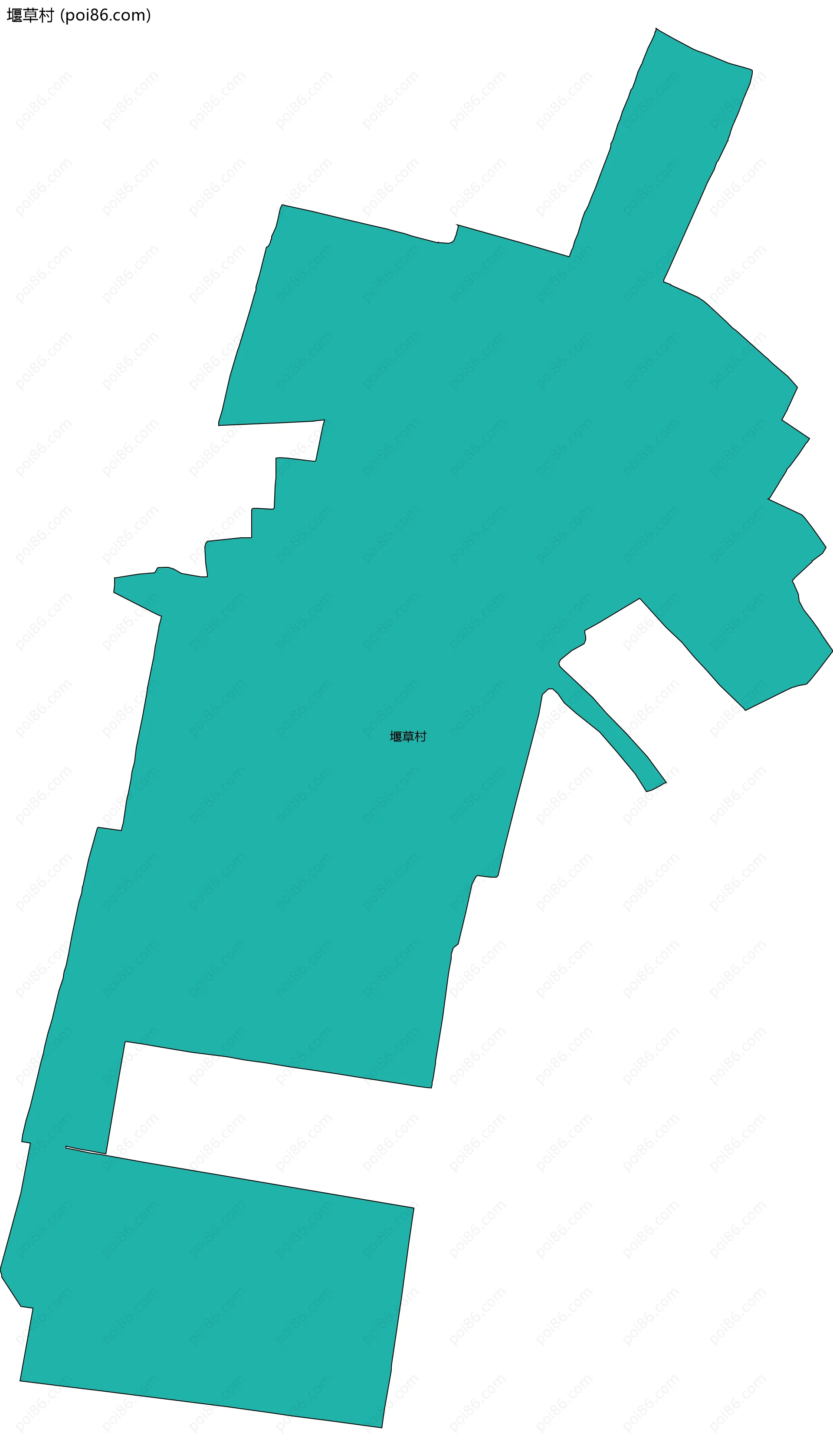 堰草村边界地图