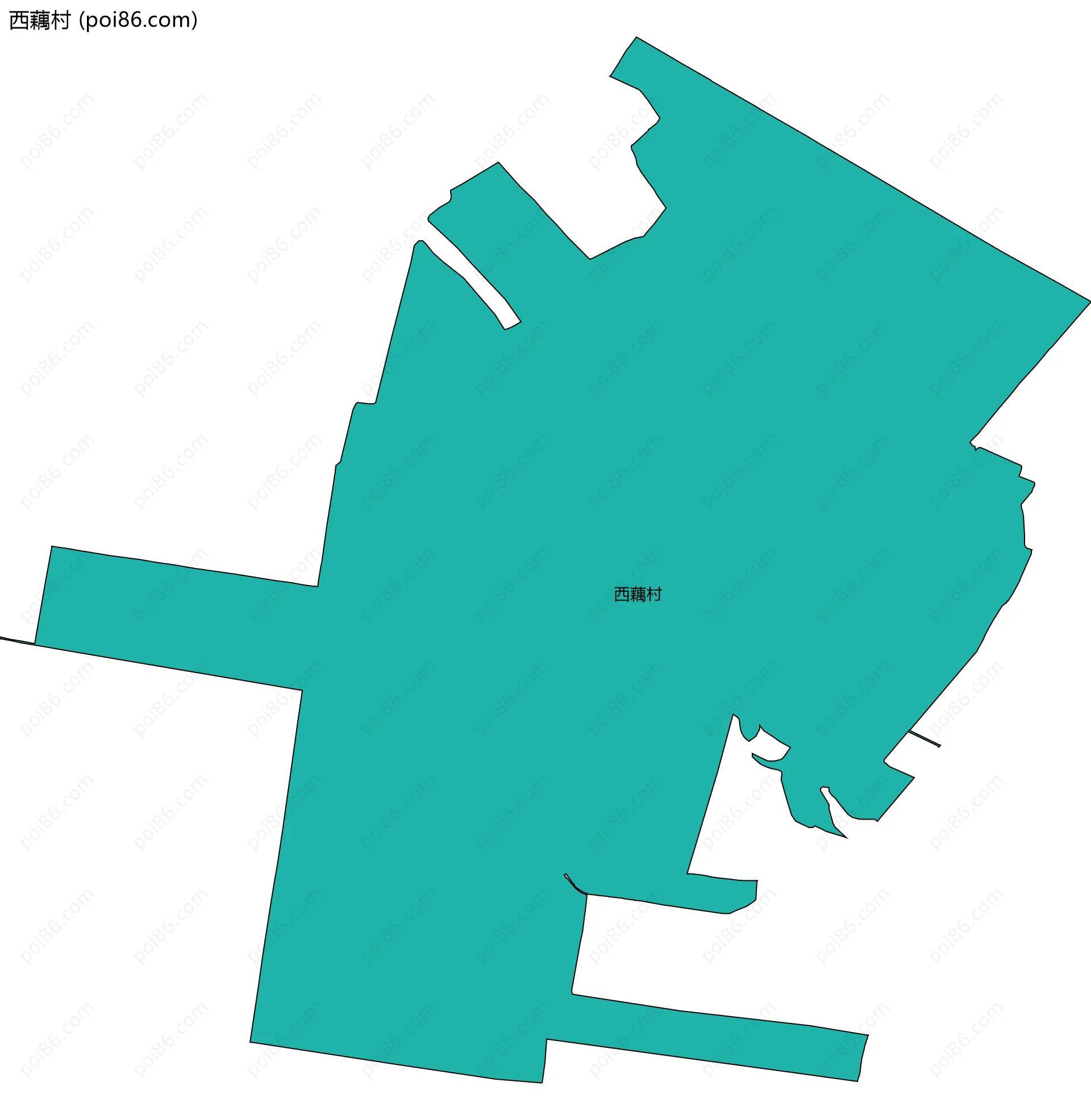 西藕村边界地图