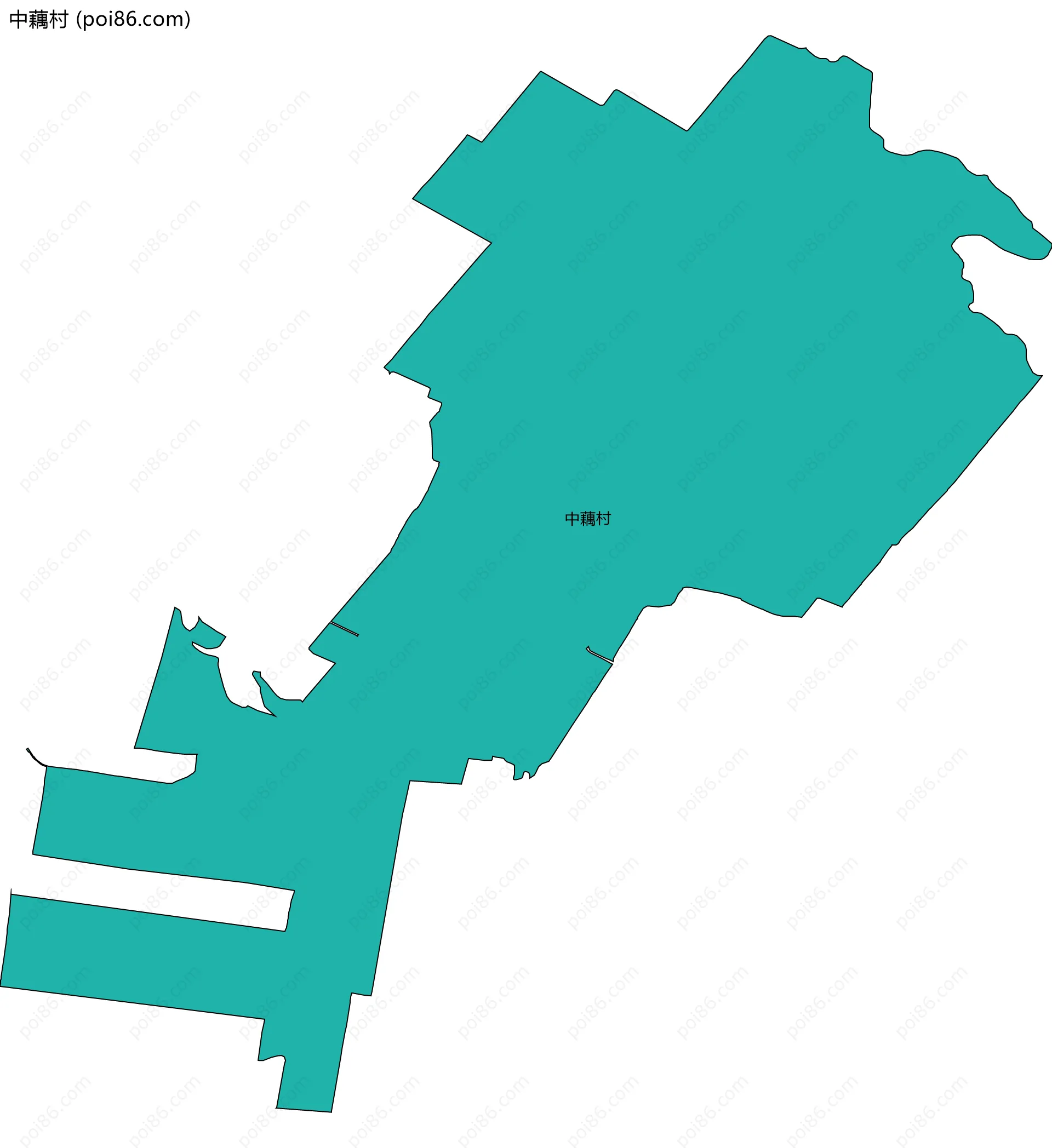 中藕村边界地图