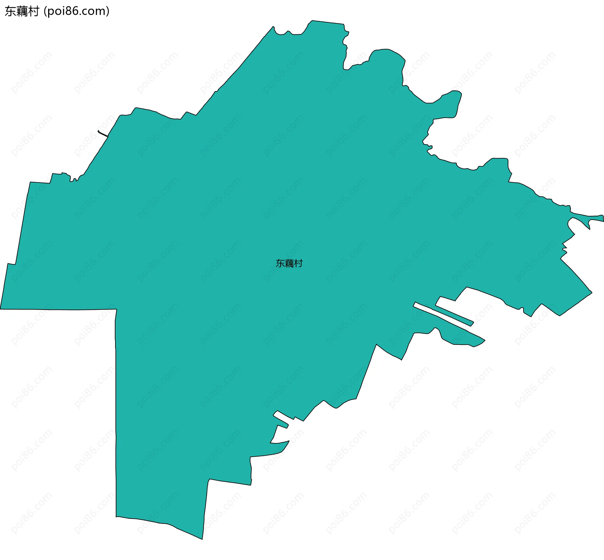 东藕村边界地图