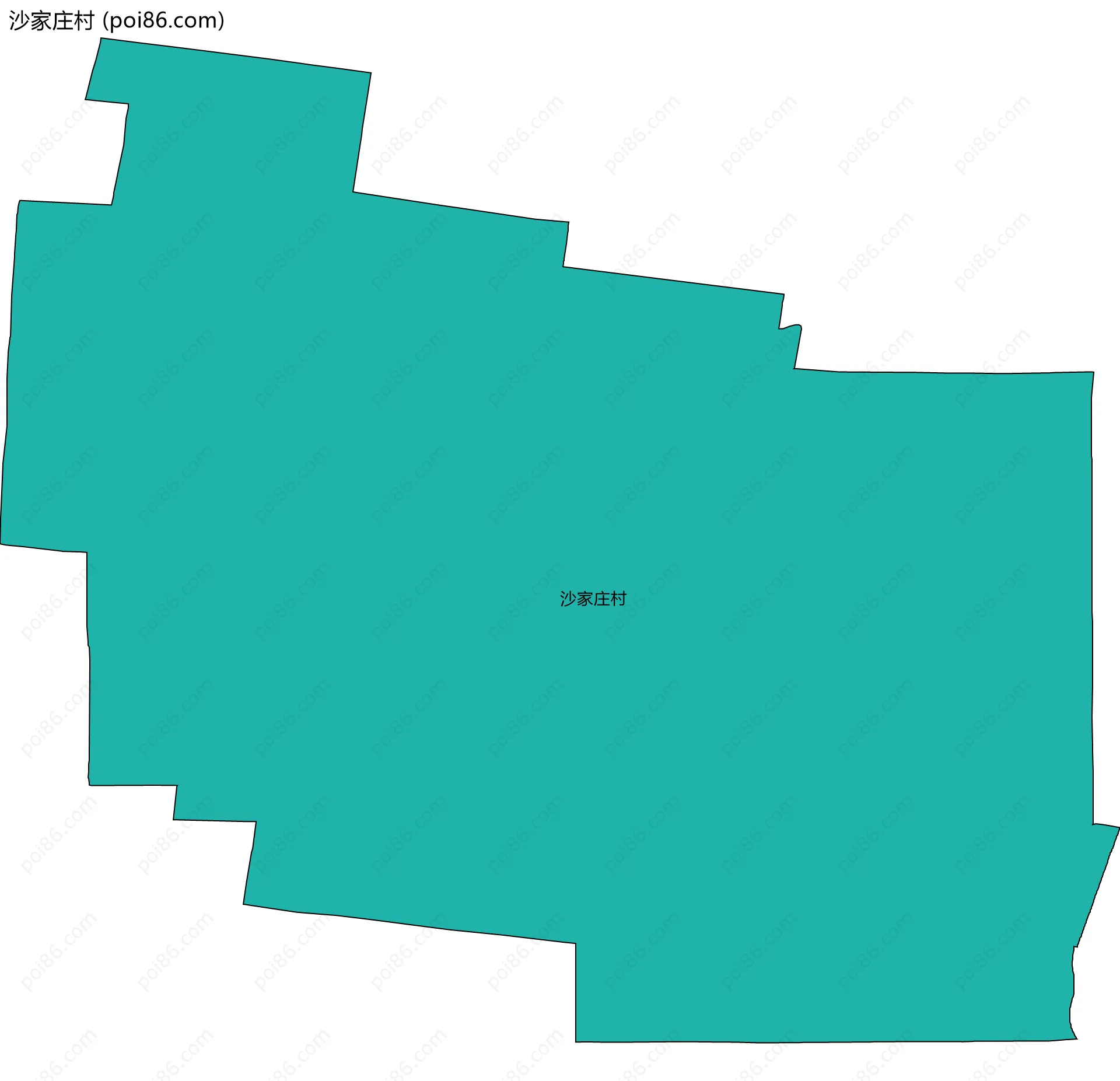 沙家庄村边界地图