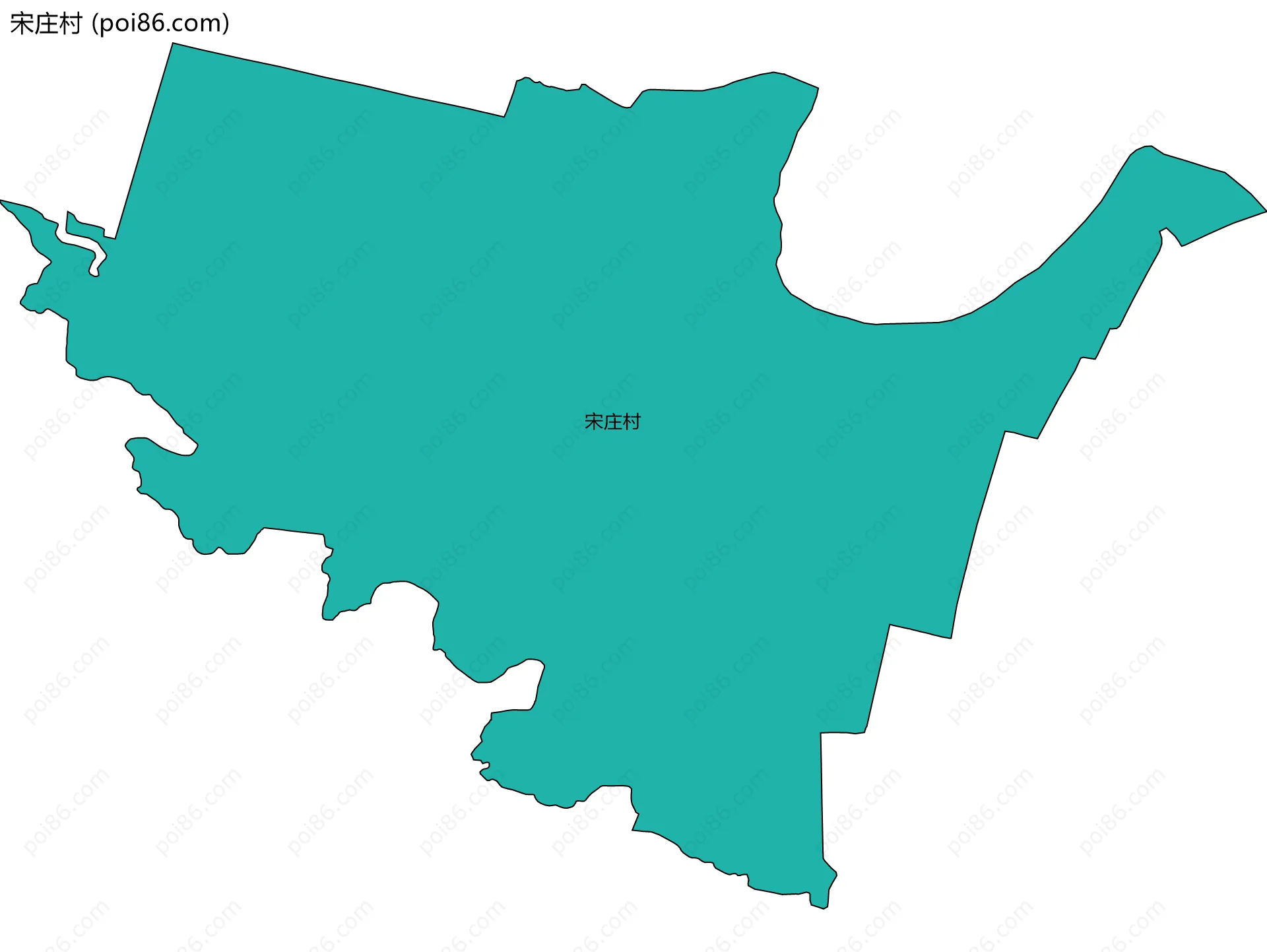 宋庄村边界地图