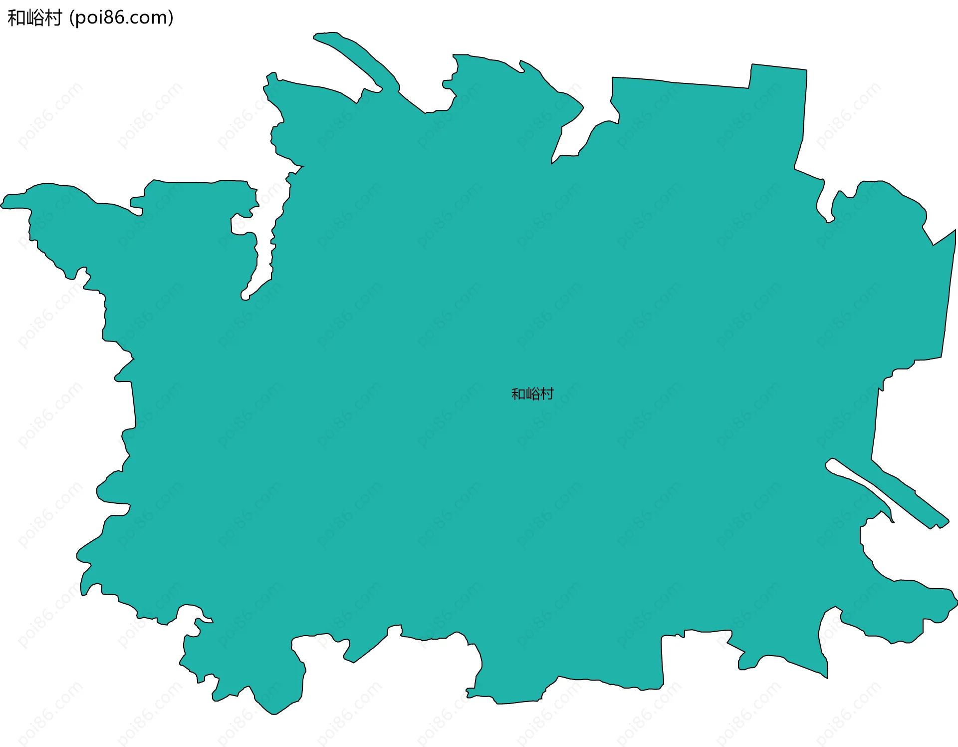 和峪村边界地图