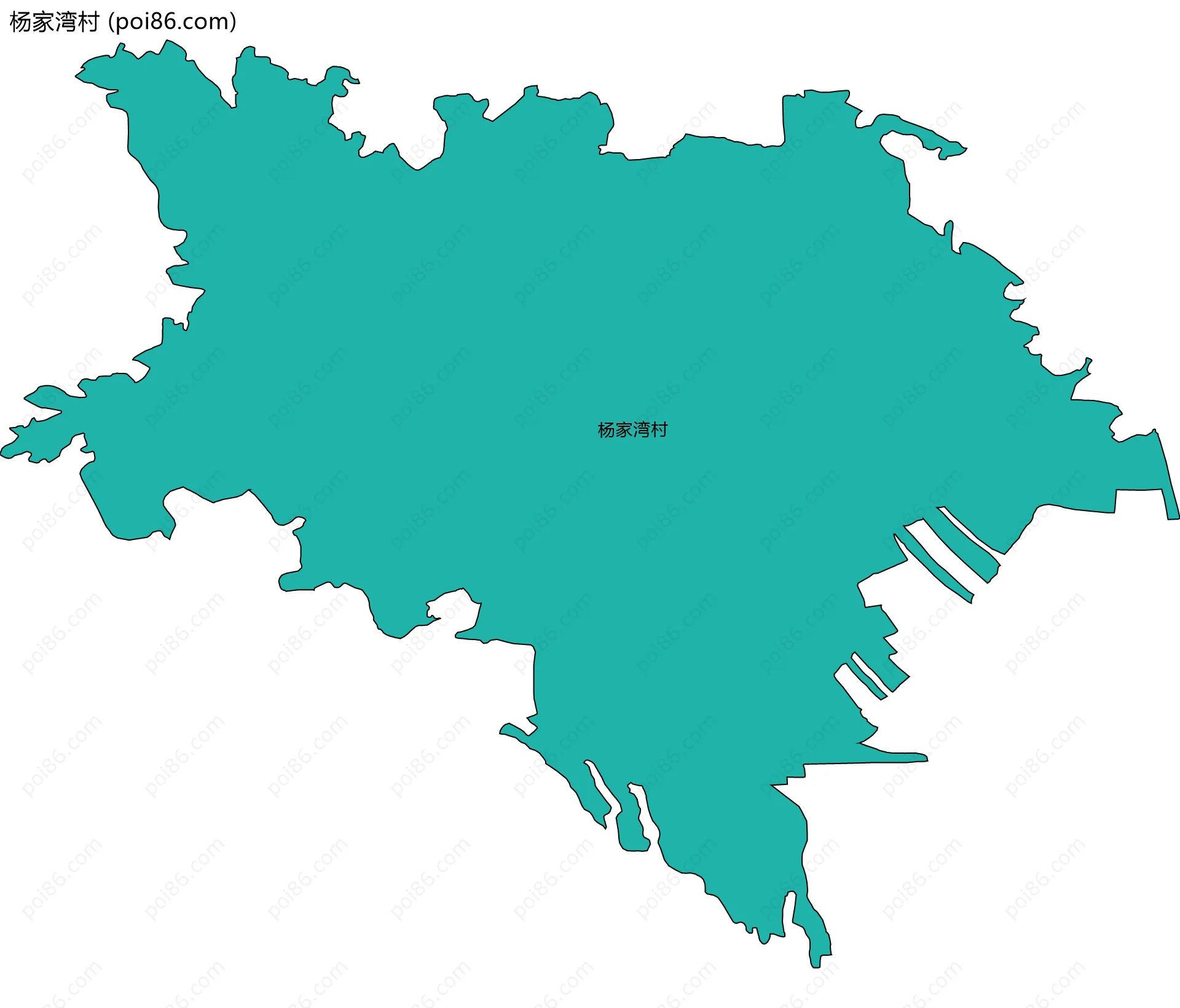 杨家湾村边界地图