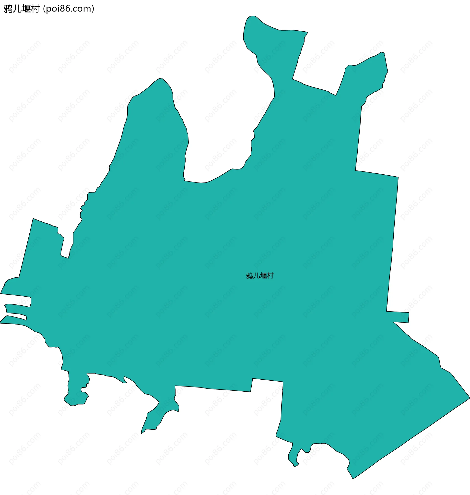 鸦儿堰村边界地图