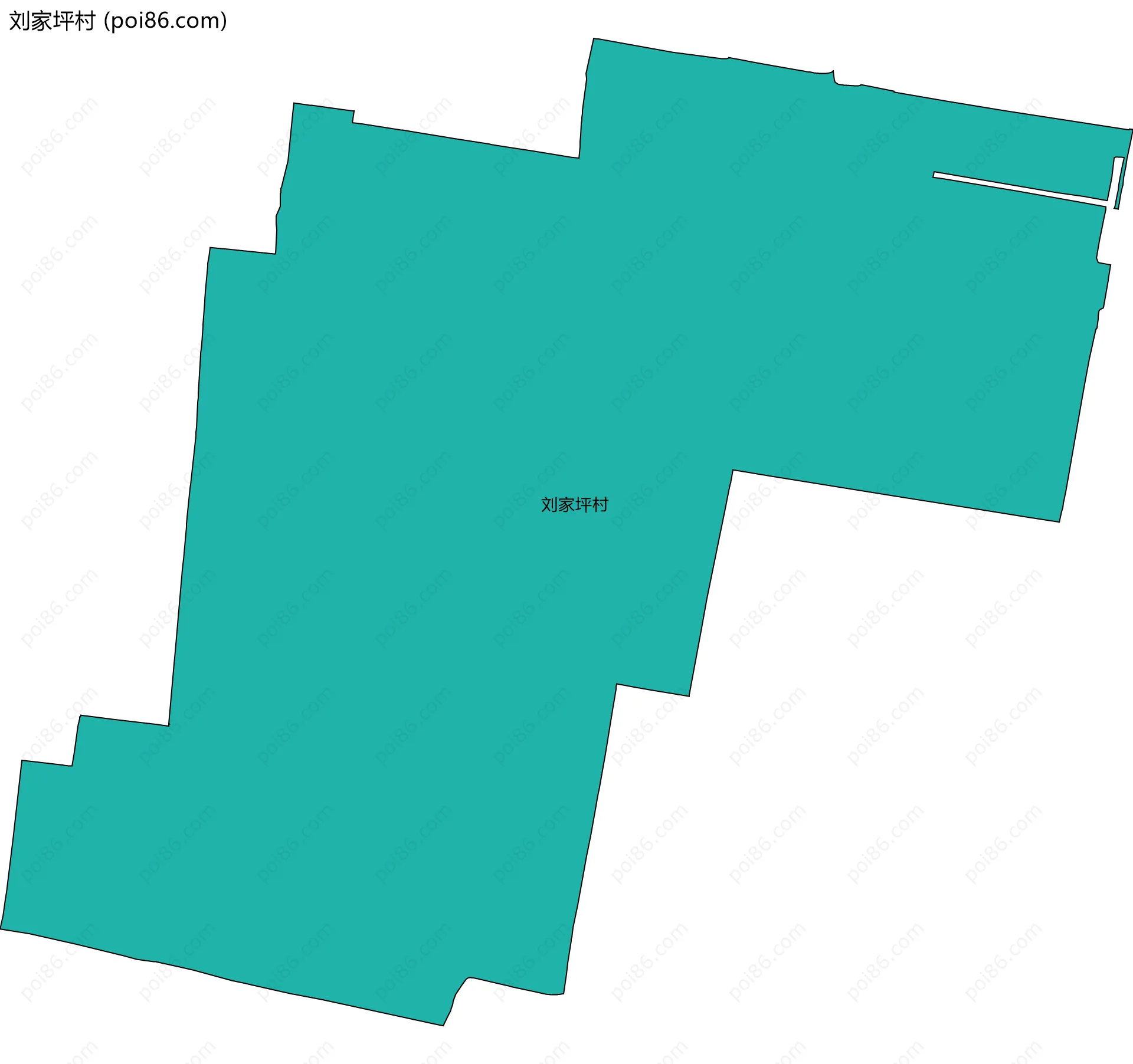 刘家坪村边界地图