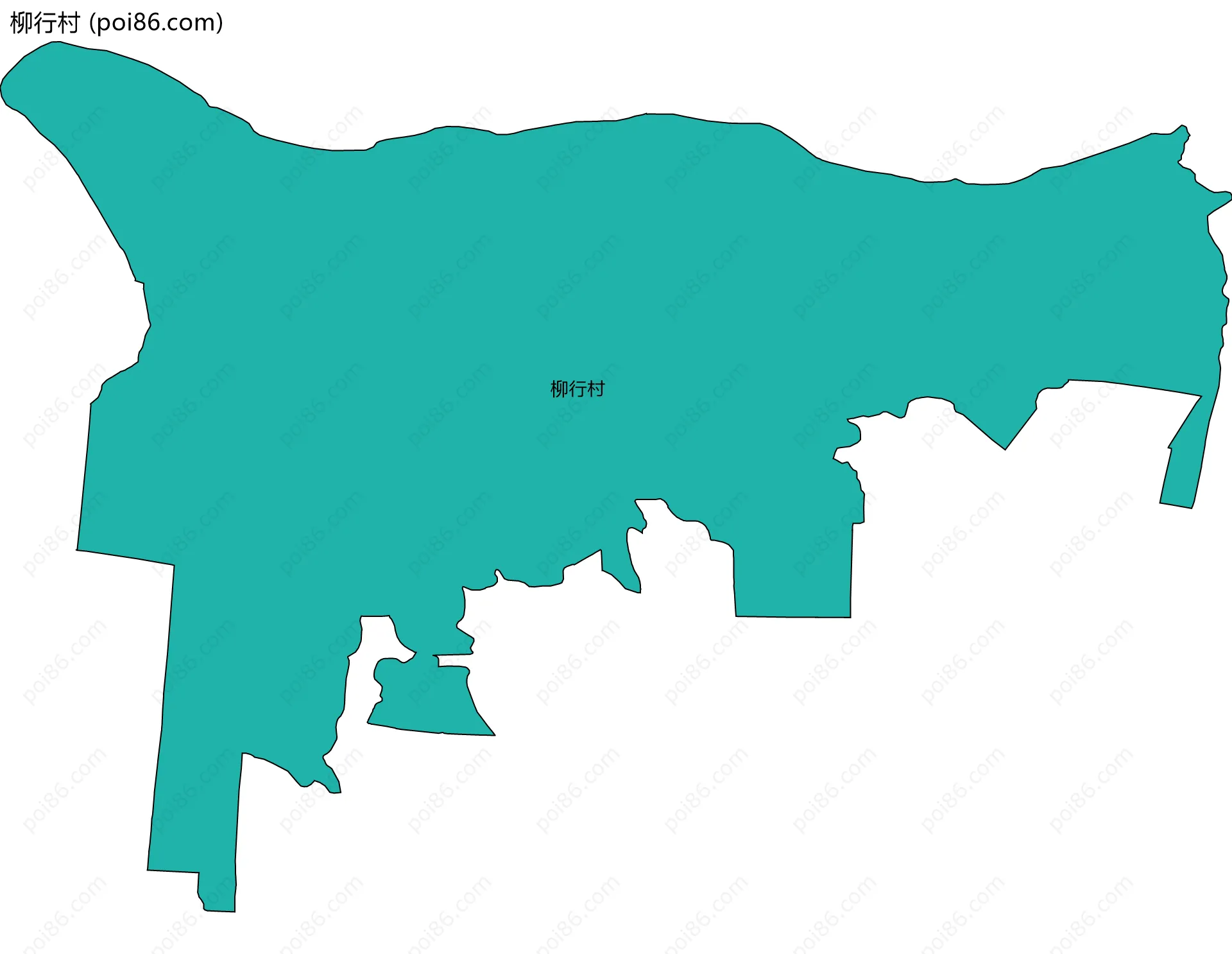 柳行村边界地图