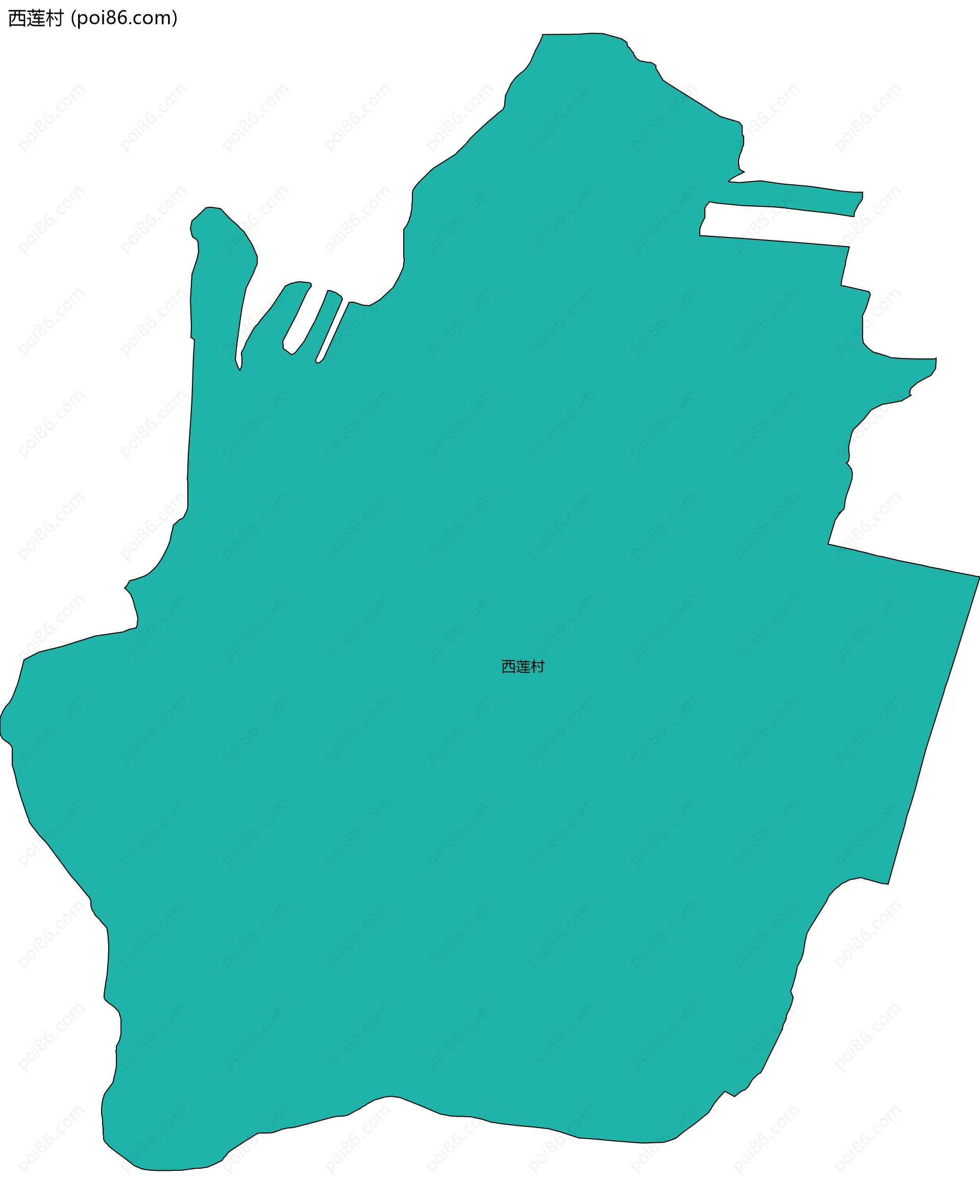 西莲村边界地图