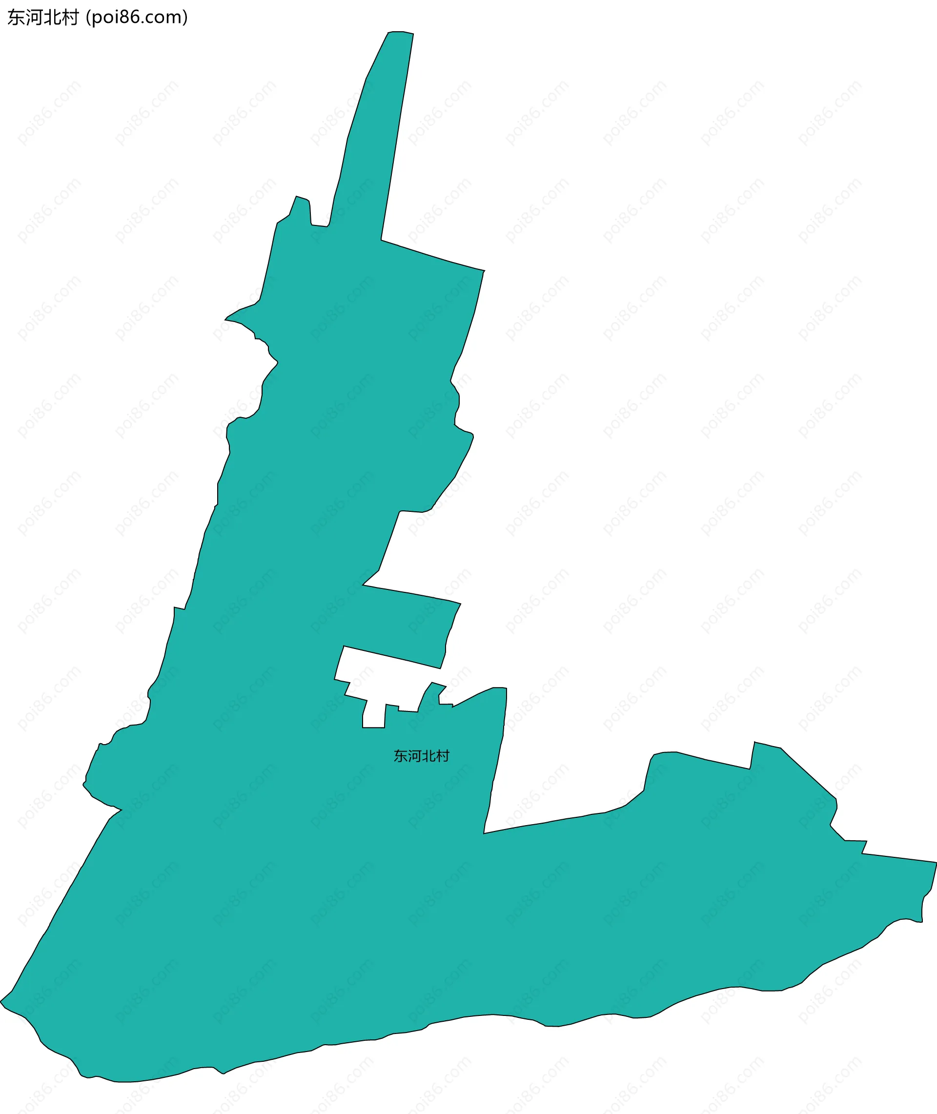 东河北村边界地图