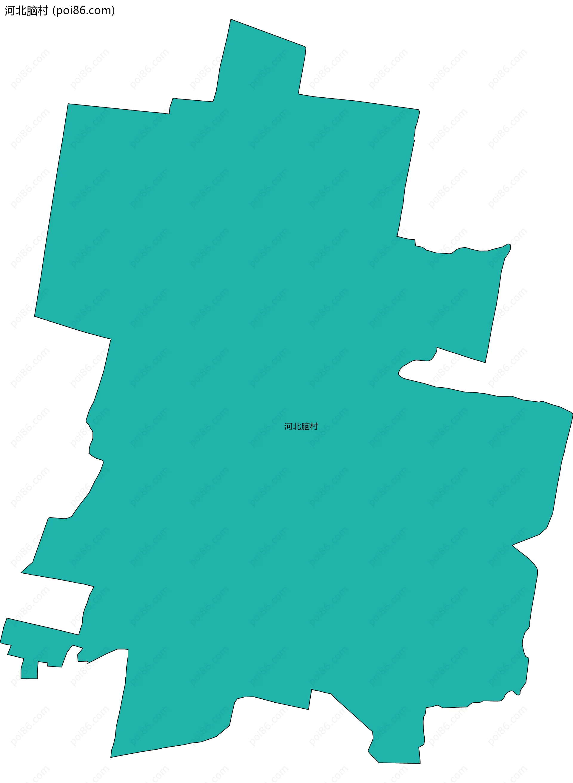 河北脑村边界地图