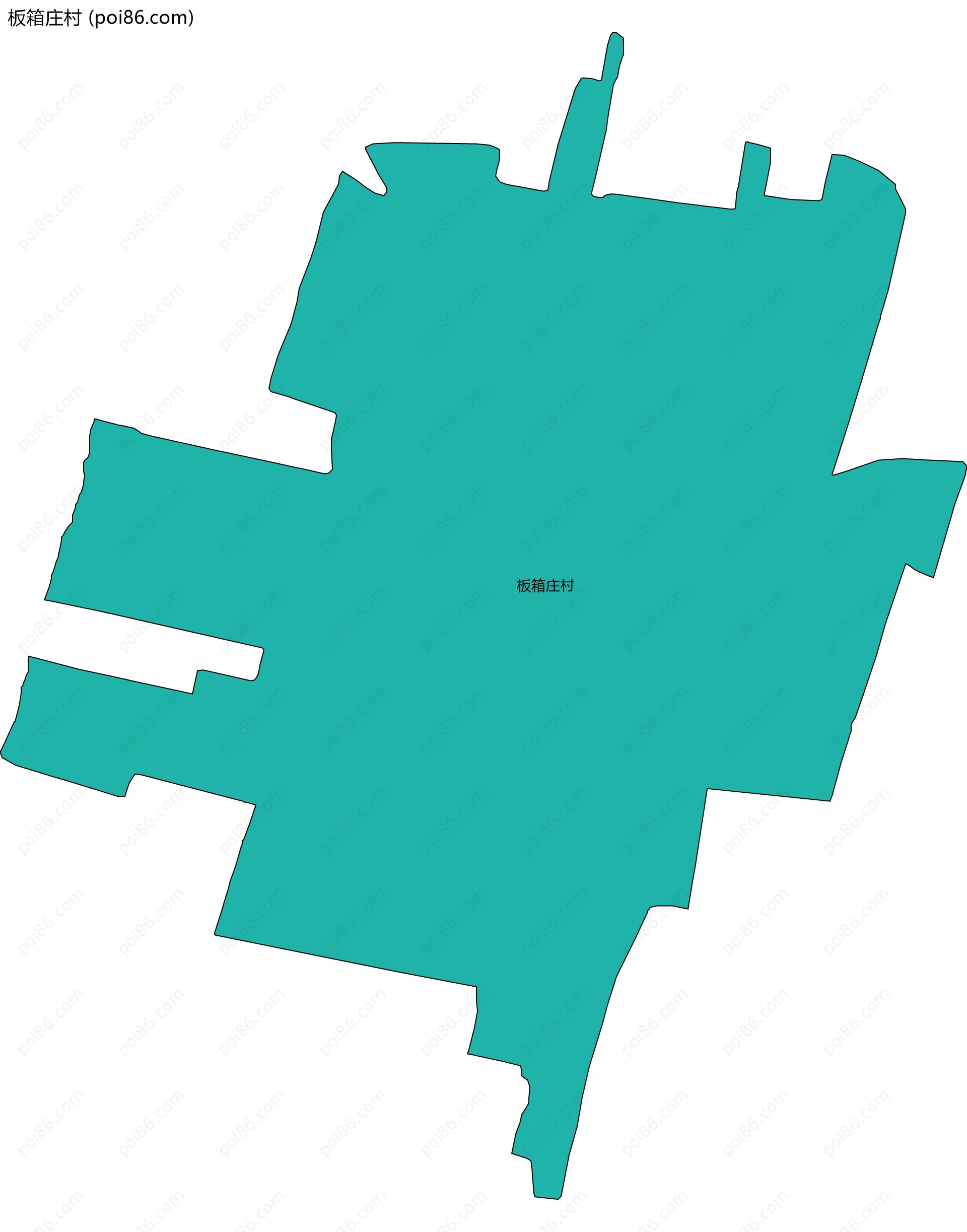 板箱庄村边界地图