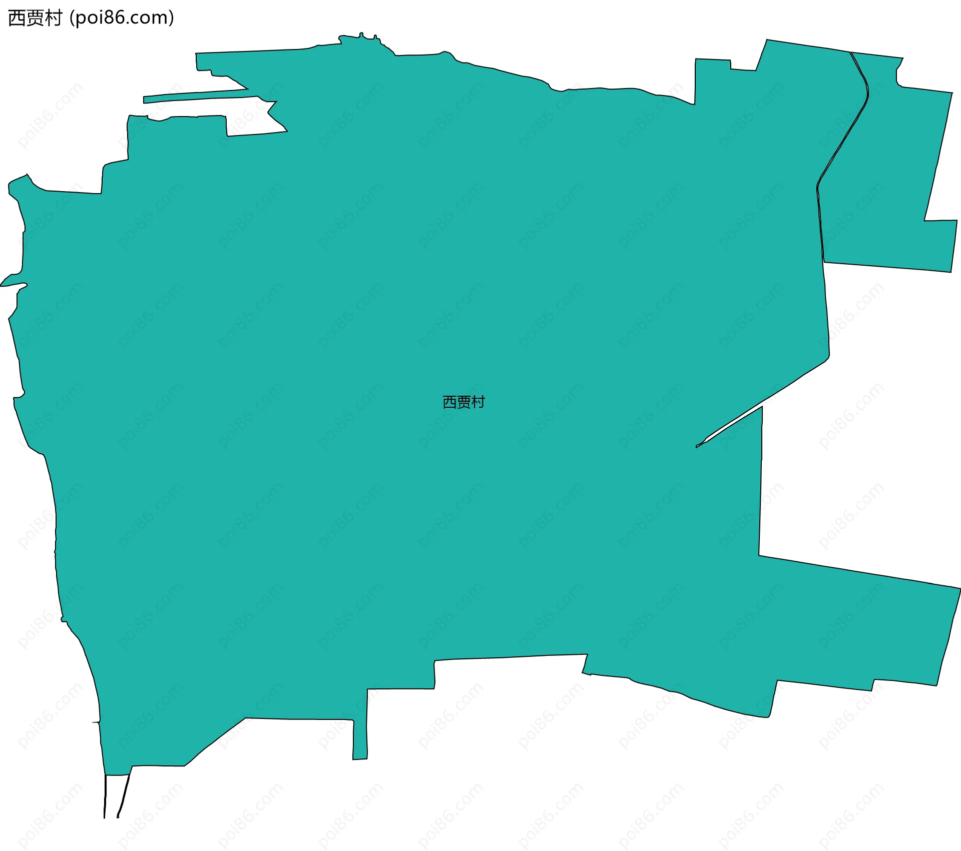 西贾村边界地图
