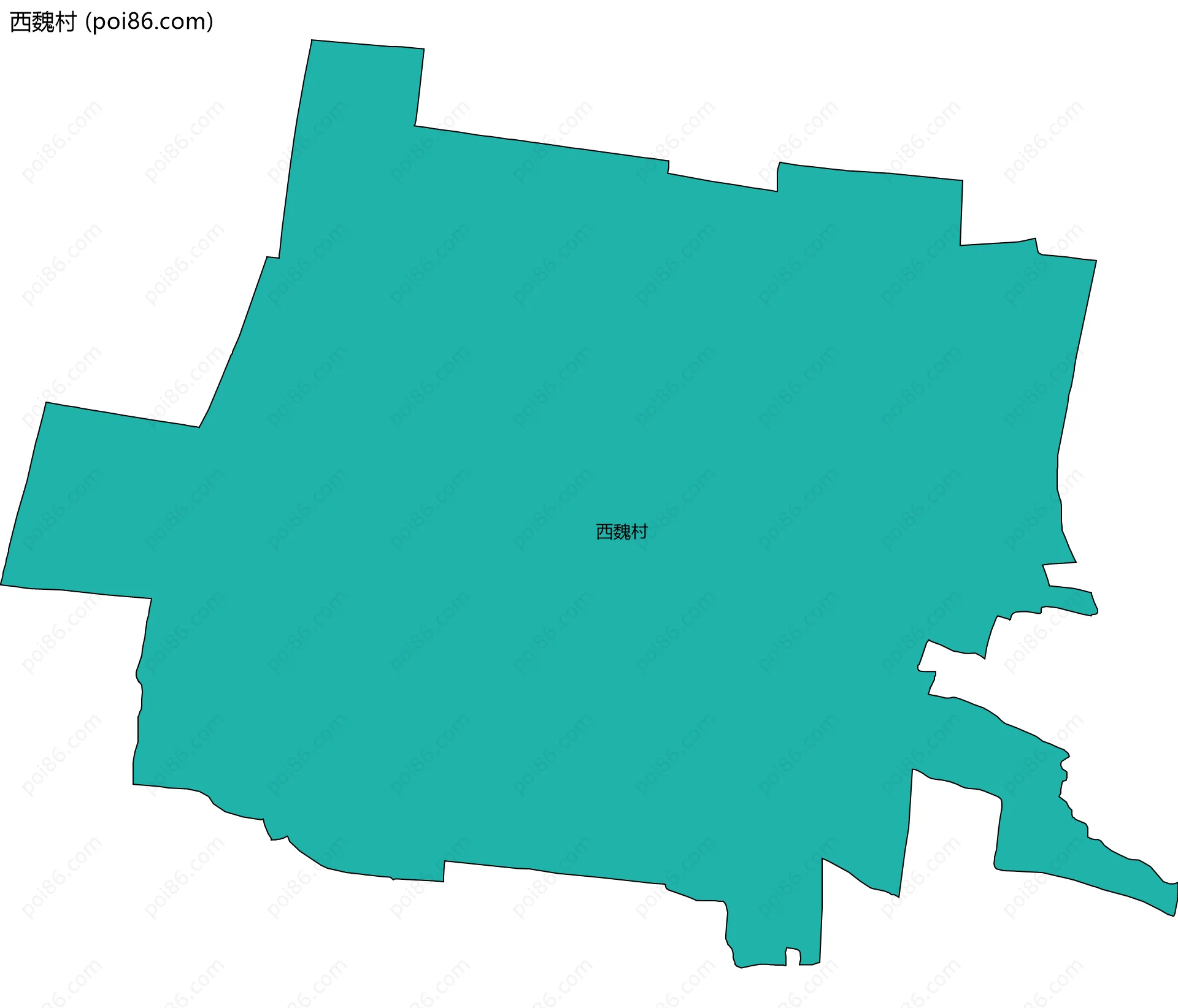西魏村边界地图